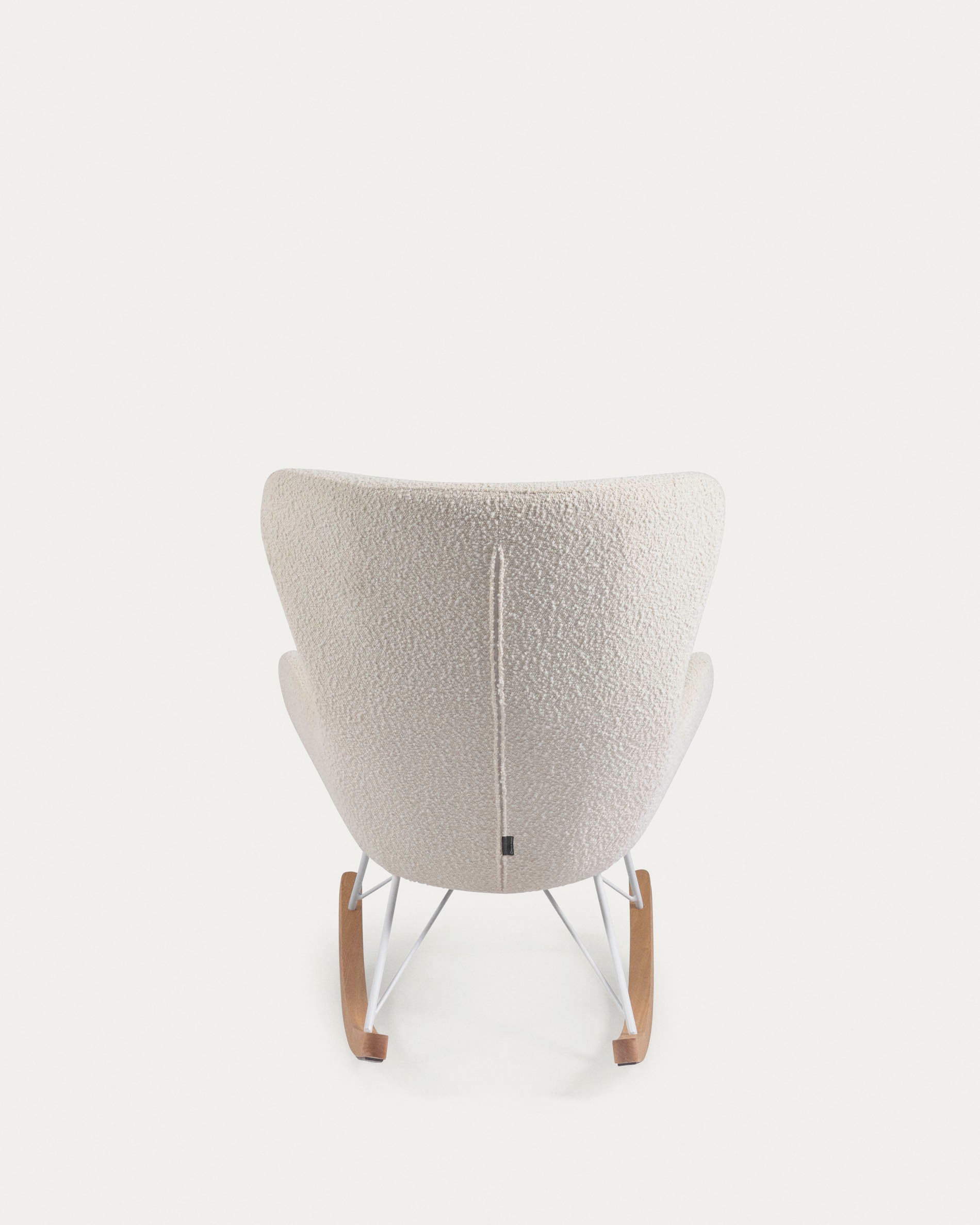 Vania rocking chair in white bouclé - Product View
