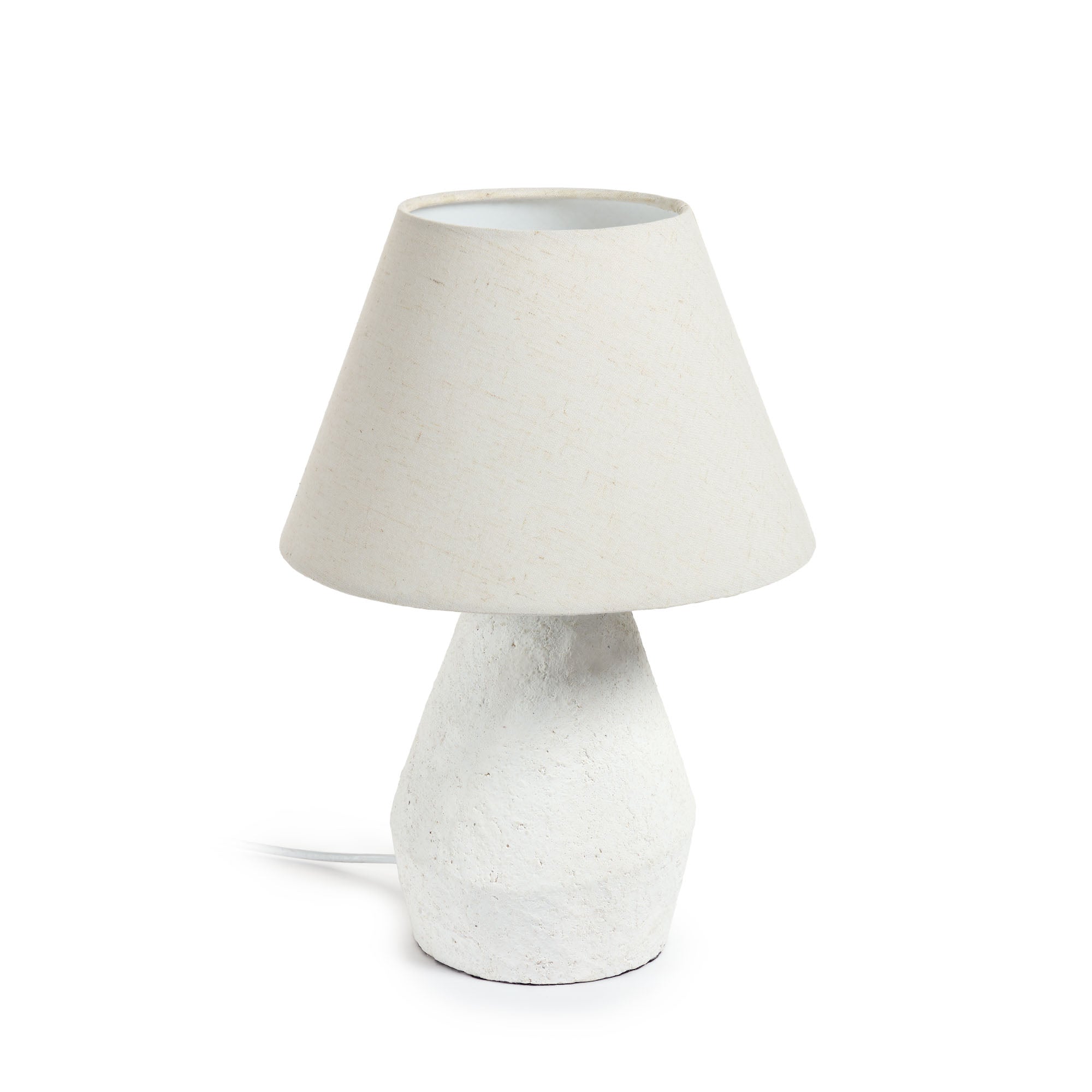 Noara magnesium table lamp with a white finish - Product Image