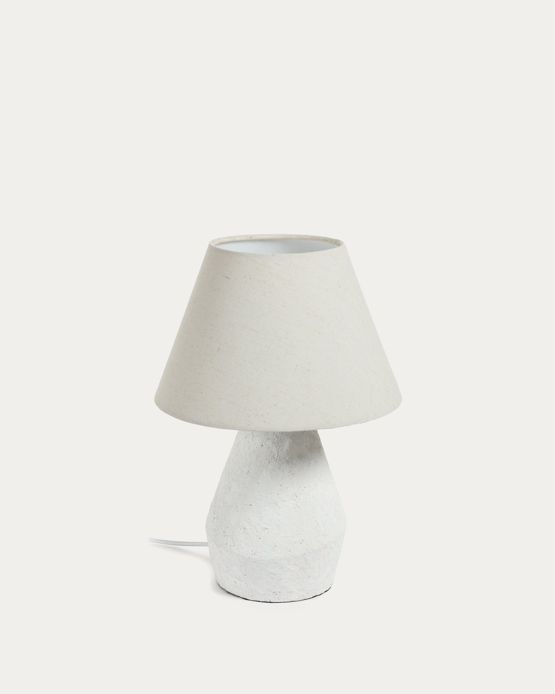 Noara magnesium table lamp with a white finish - Product View