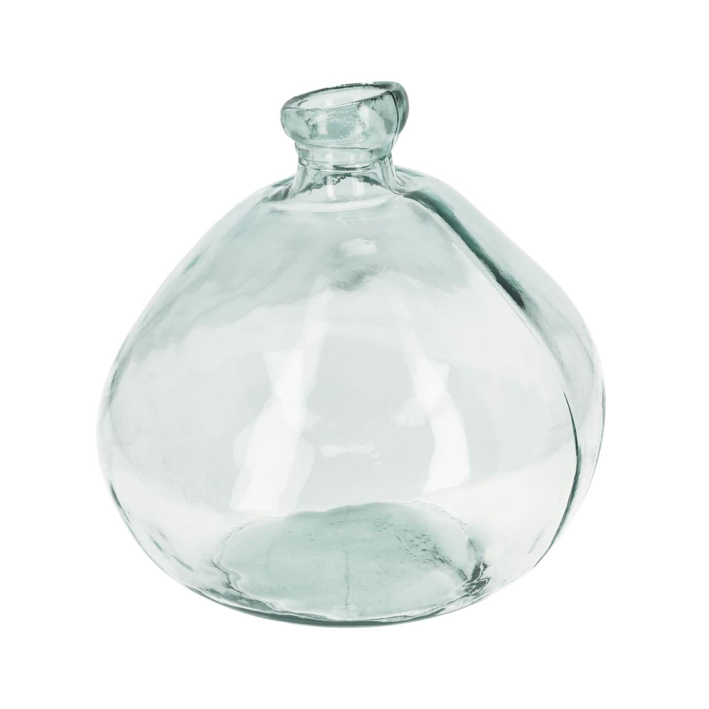 Brenna vase in 100% recycled transparent glass, 33 cm