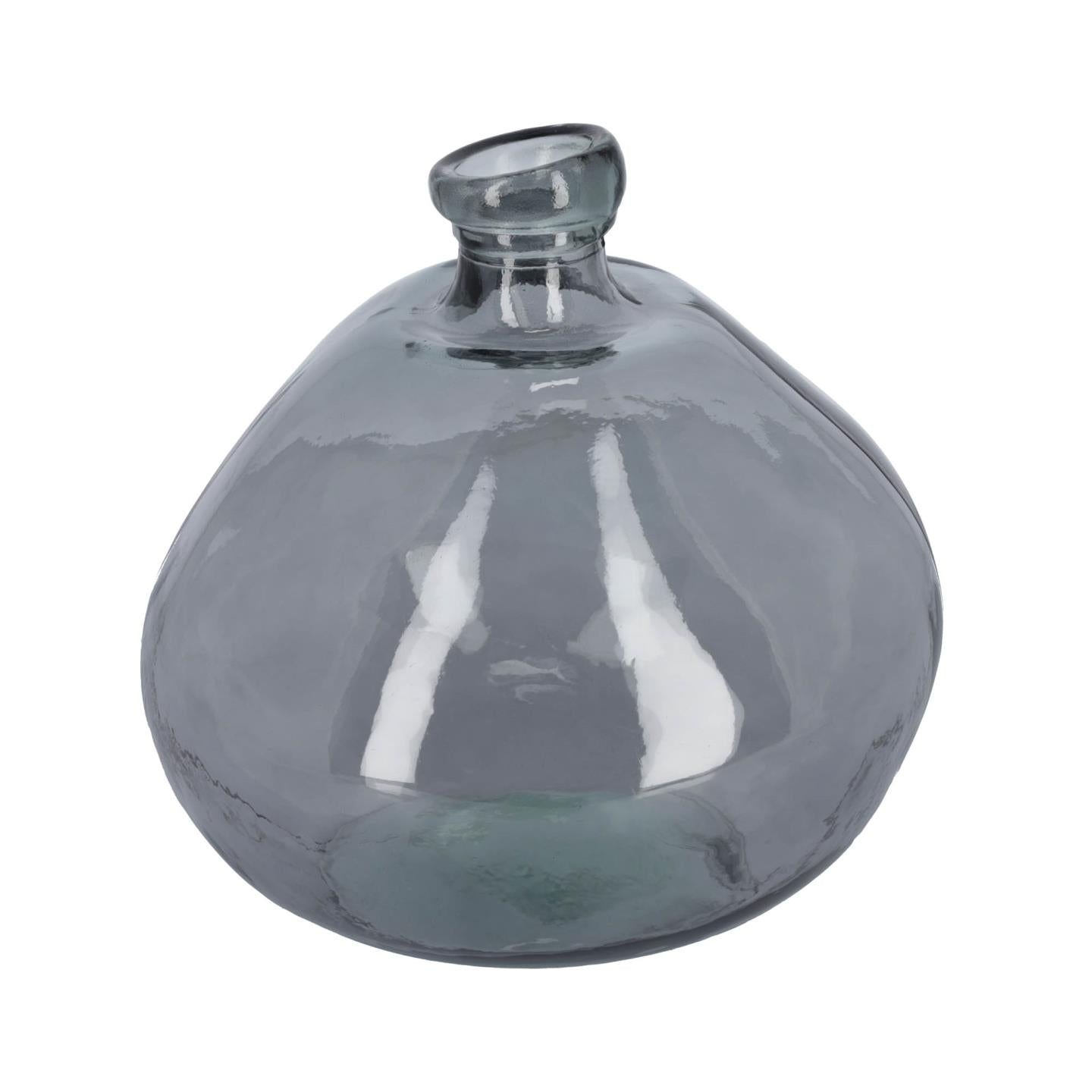 Brenna váza, 100%-ban újrahasznosított kék üveg, 33 cm