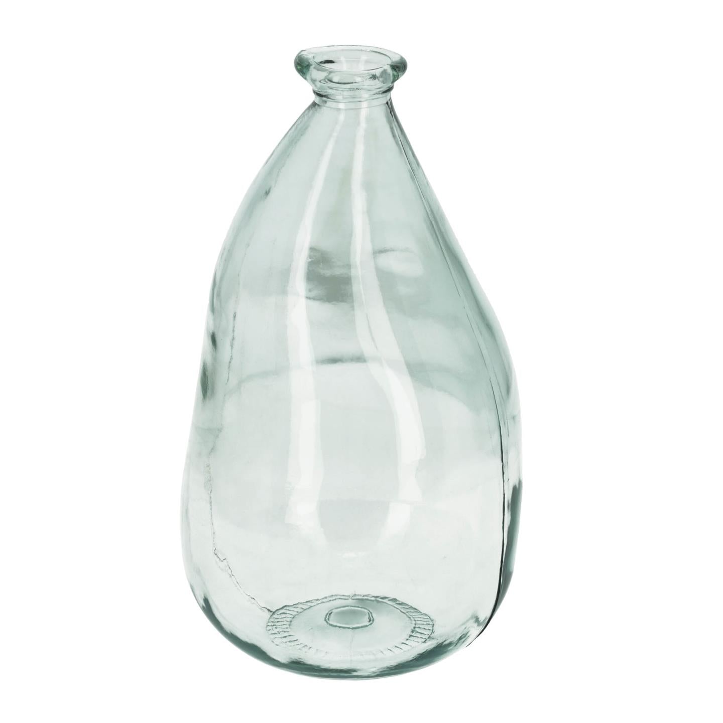 Brenna vase in 100% recycled transparent glass, 36 cm