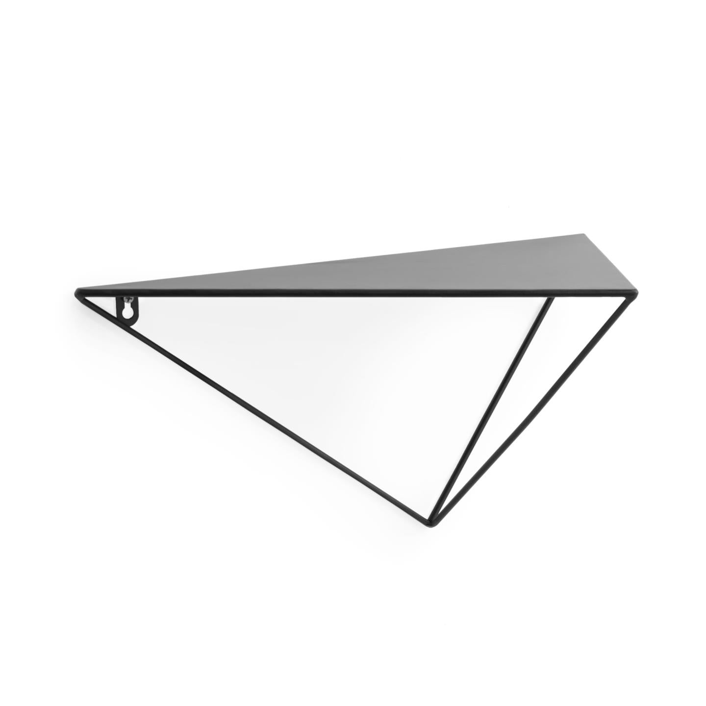 Teg prism shelf in steel with black finish 40 x 20 cm