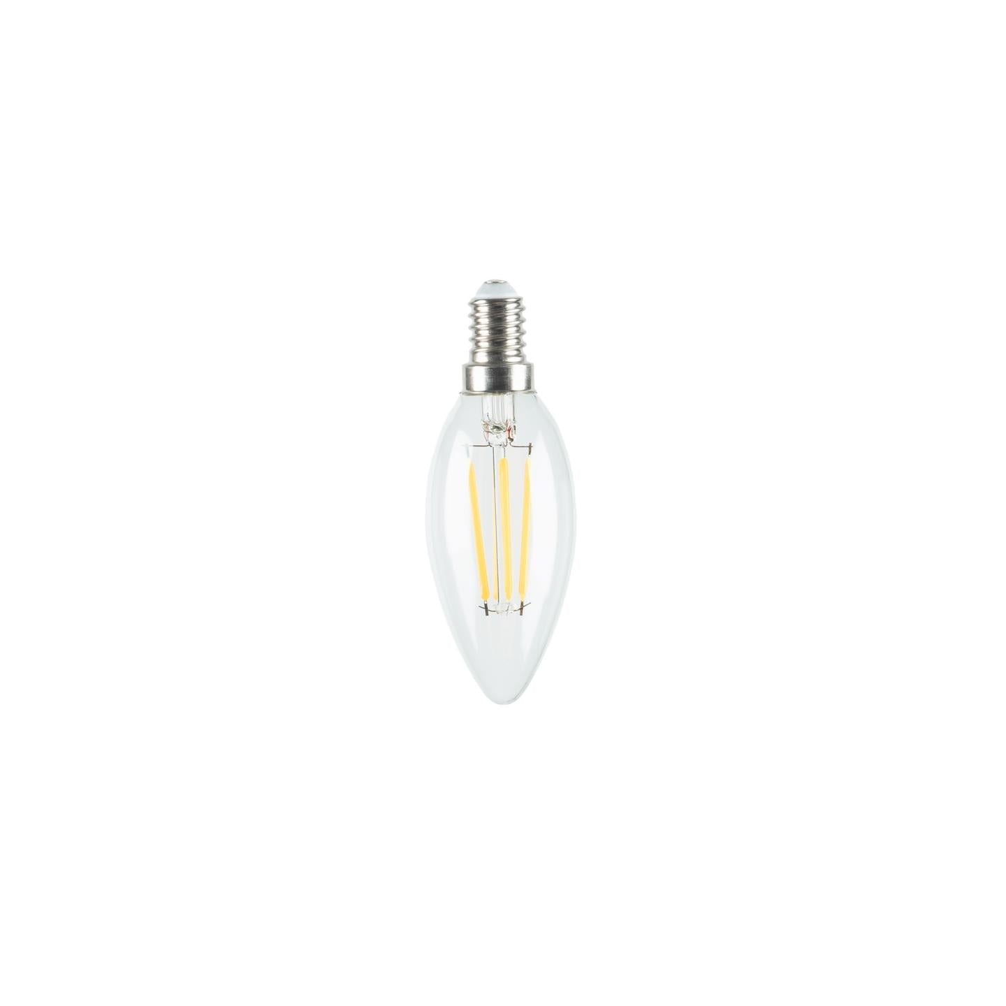 Bulb LED izzó E14 4W és 35 mm-es, melegfényű