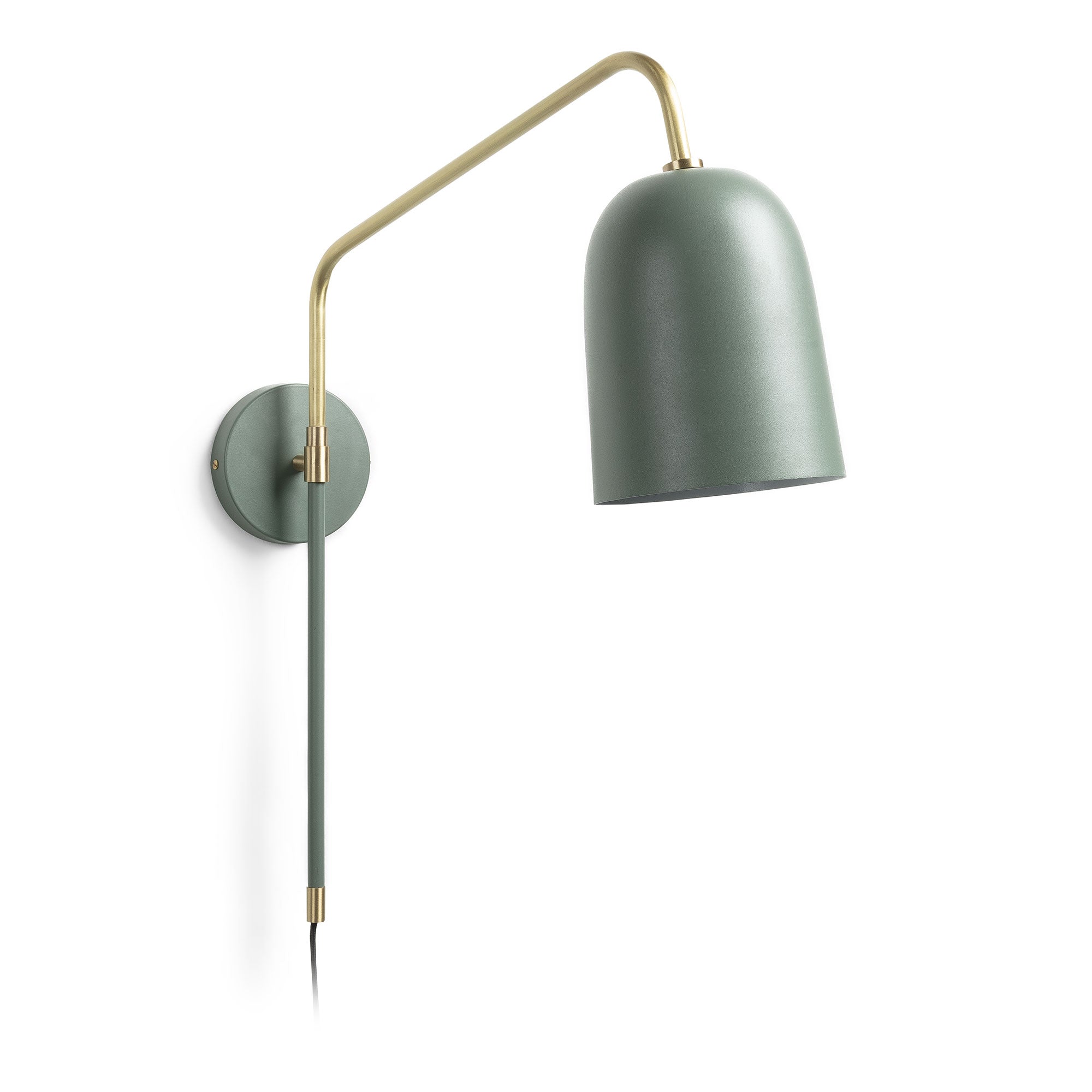 Audrie wall light in steel with green painted finish