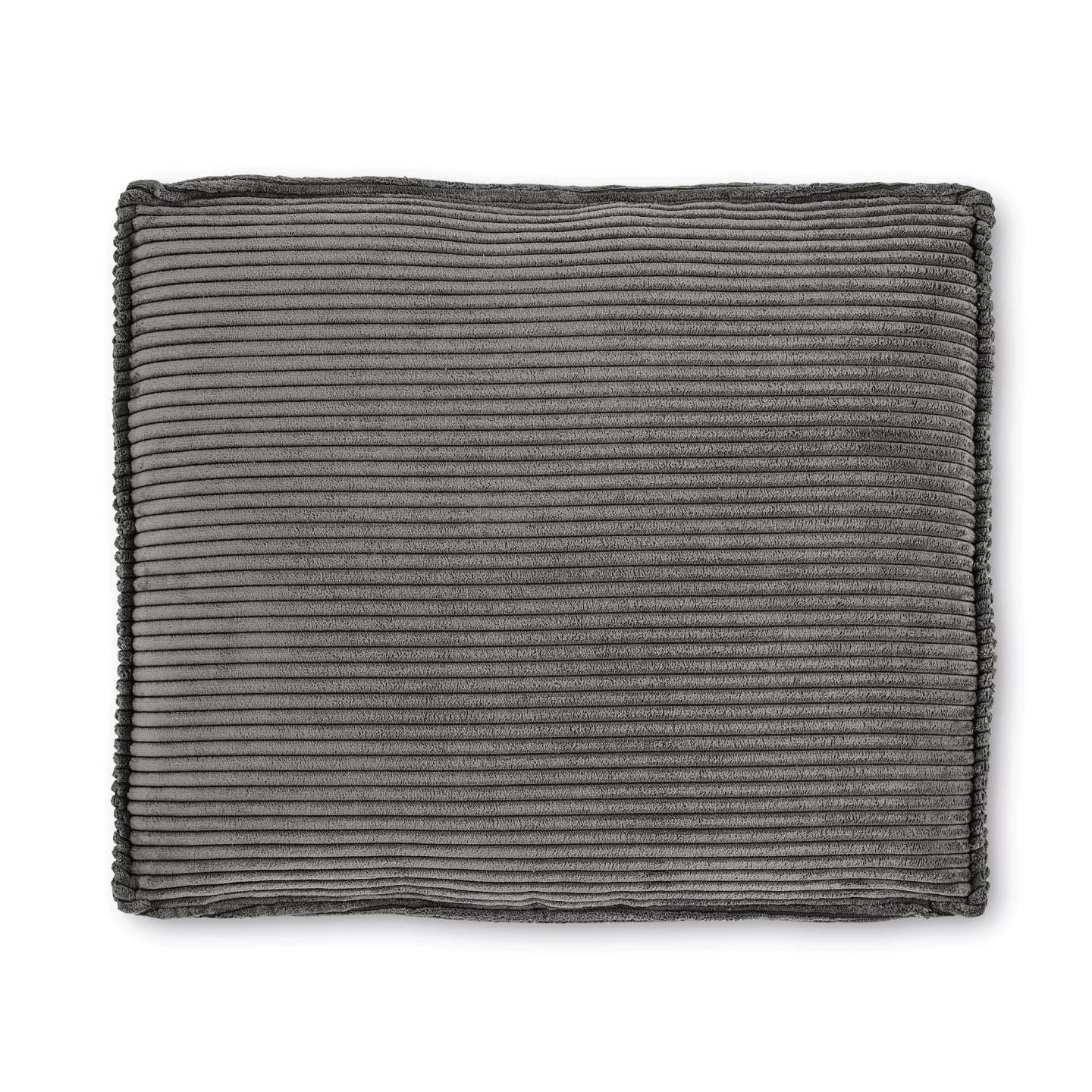 Blok cushion in grey wide seam corduroy, 50 x 60 cm