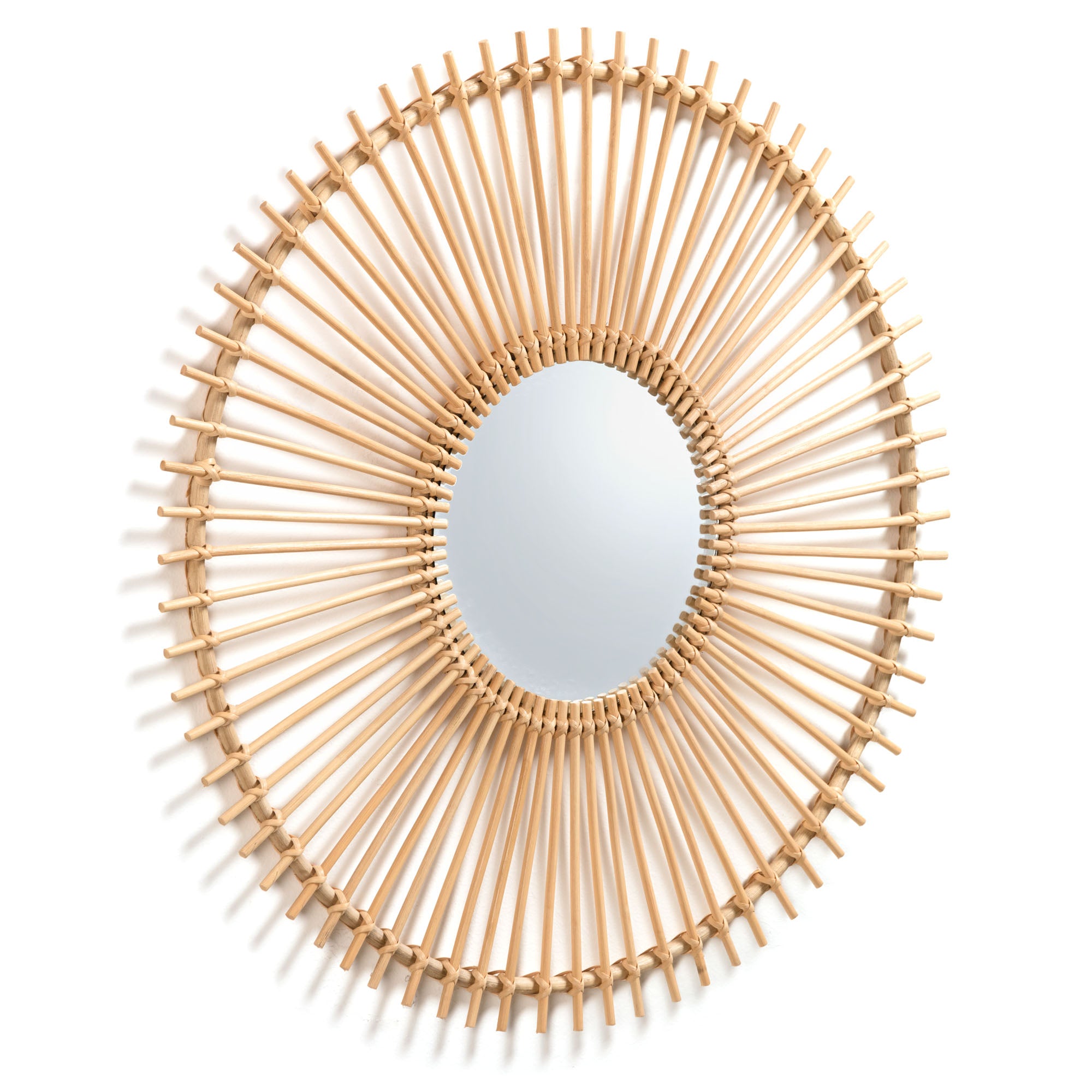 Louisa rattan mirror, Ø 81 cm