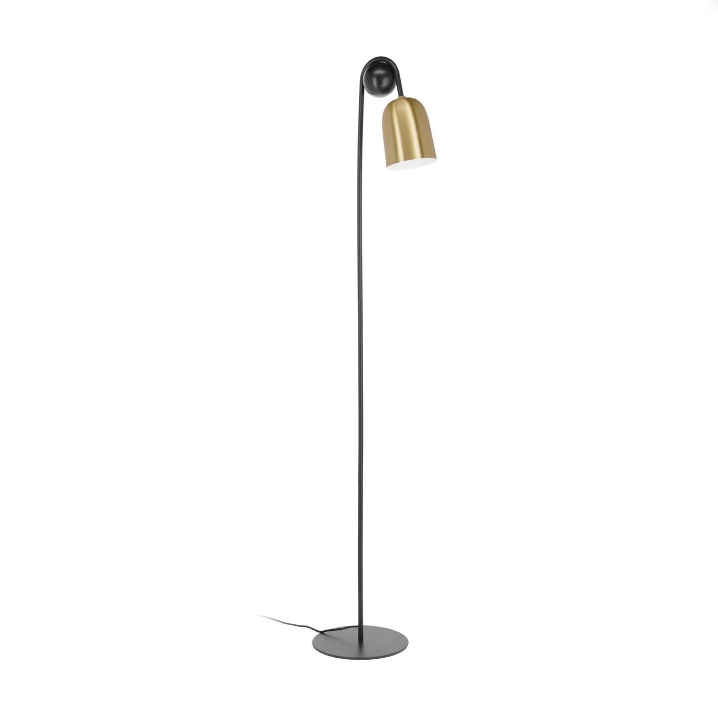 Natsumi metal and wood floor lamp