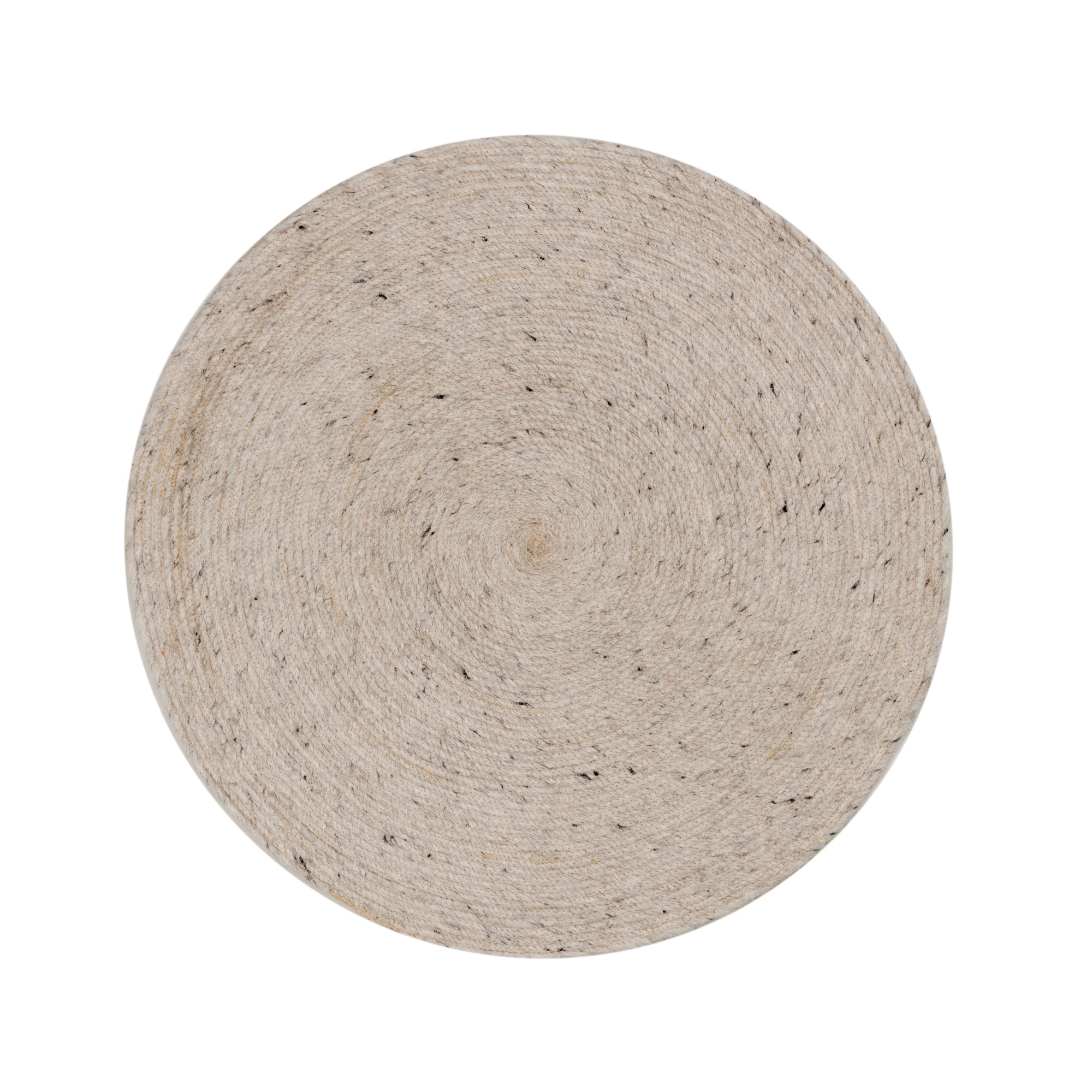 Takashi 100% grey wool round rug, Ø 150 cm
