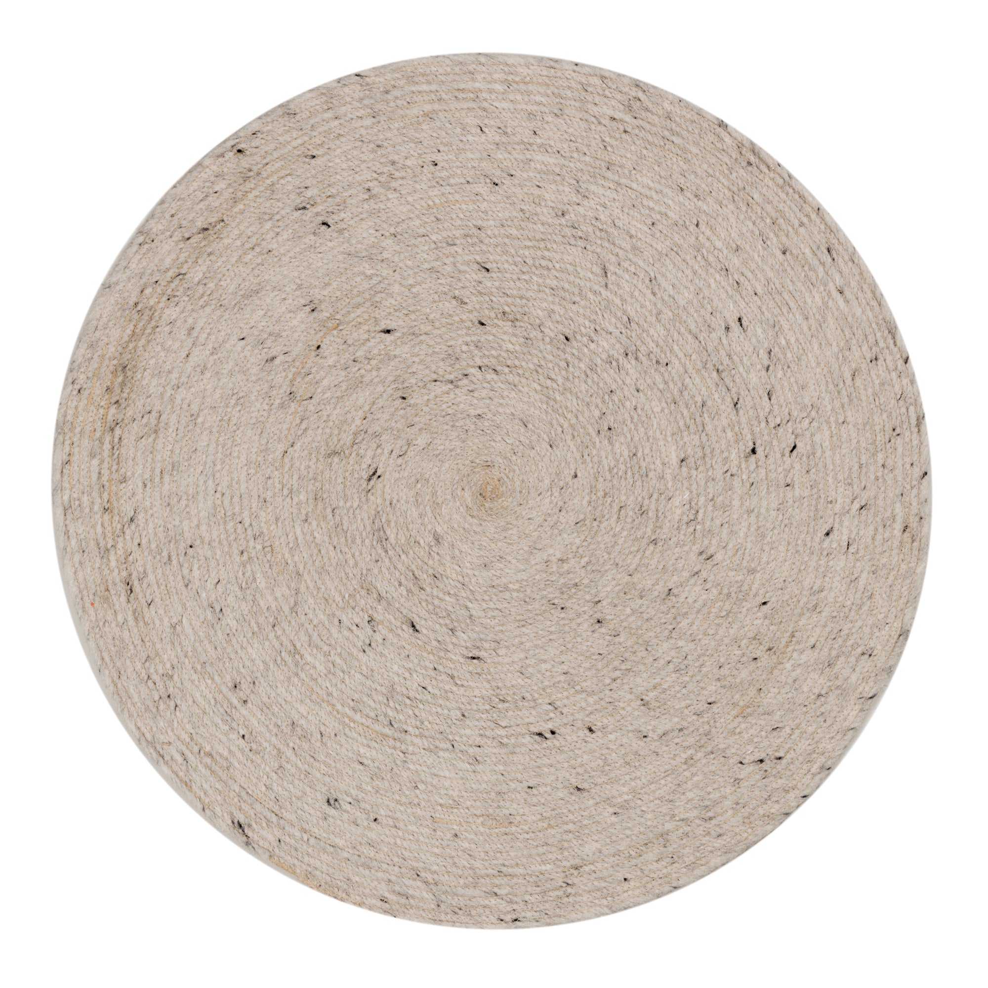 Takashi 100% grey wool round rug, Ø 200 cm