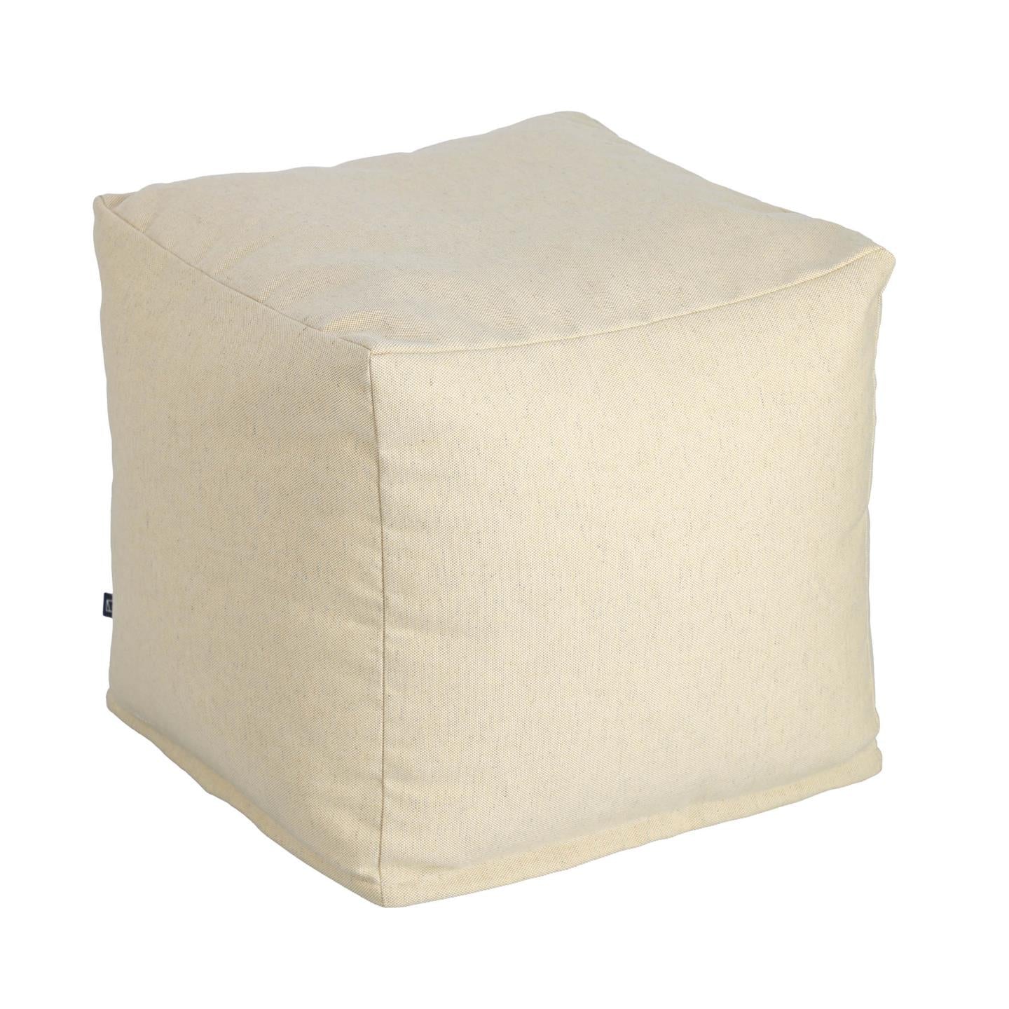 Squared 50 x 50 cm Beige Nedra pouf