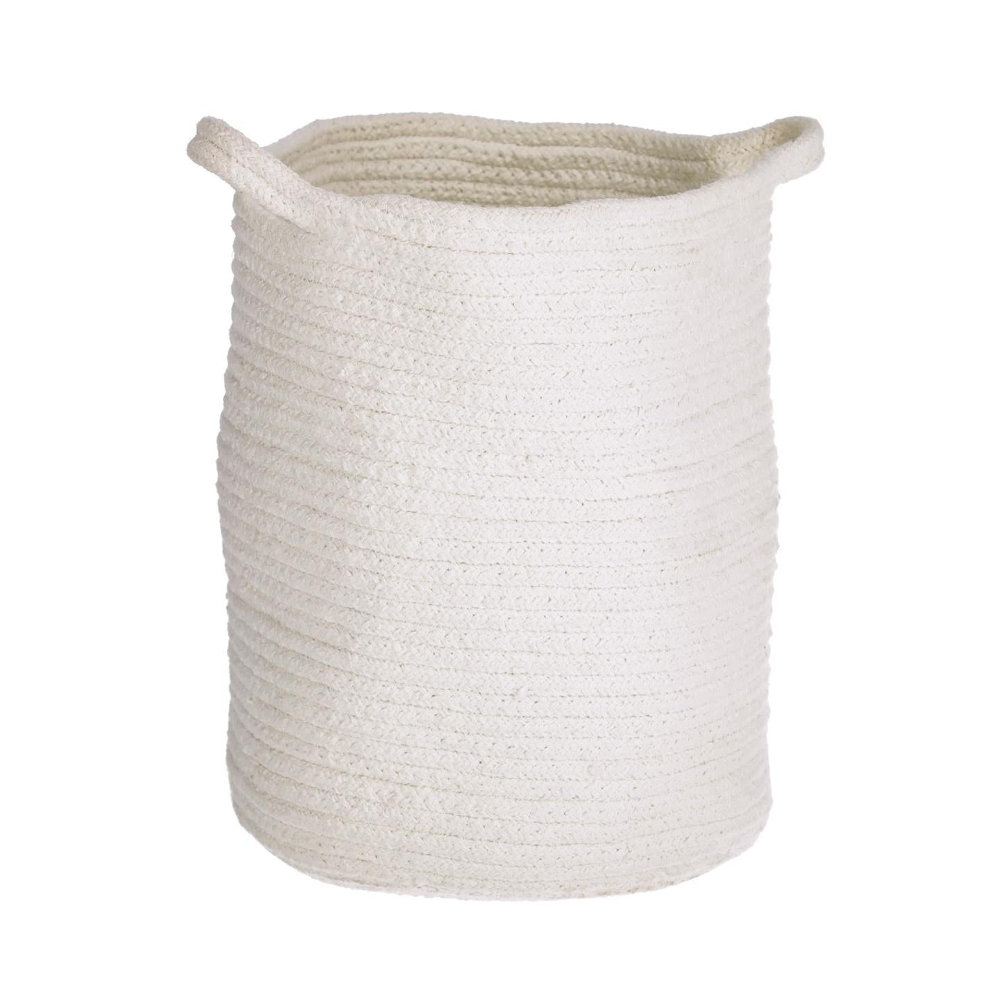 Abeni 100% cotton basket in white 30 cm