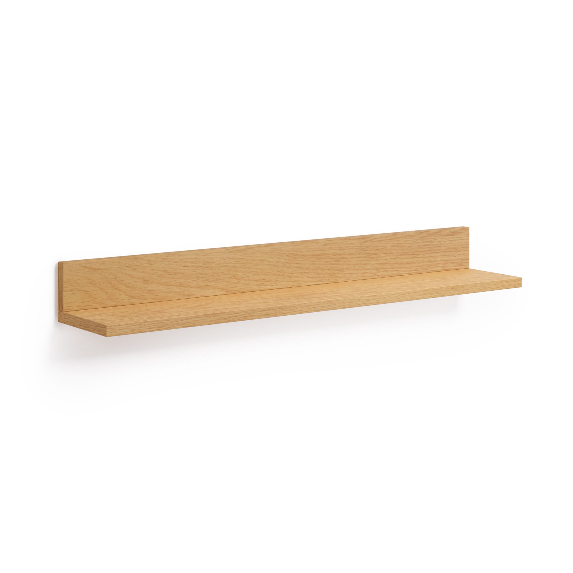 Abilen oak veneer and white lacquer shelf, 80 x 15 cm, FSC™ 100% certified