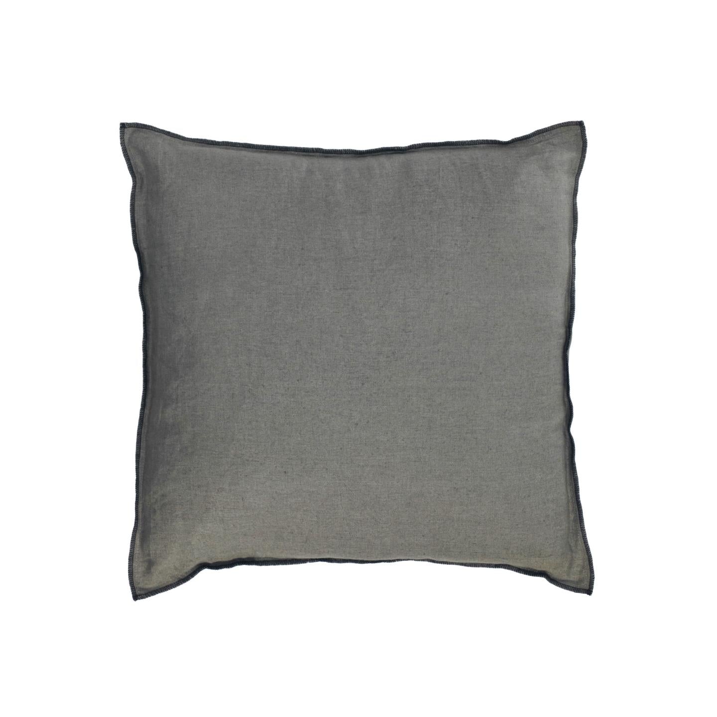 Elea 100% linen cushion cover in dark grey 45 x 45 cm