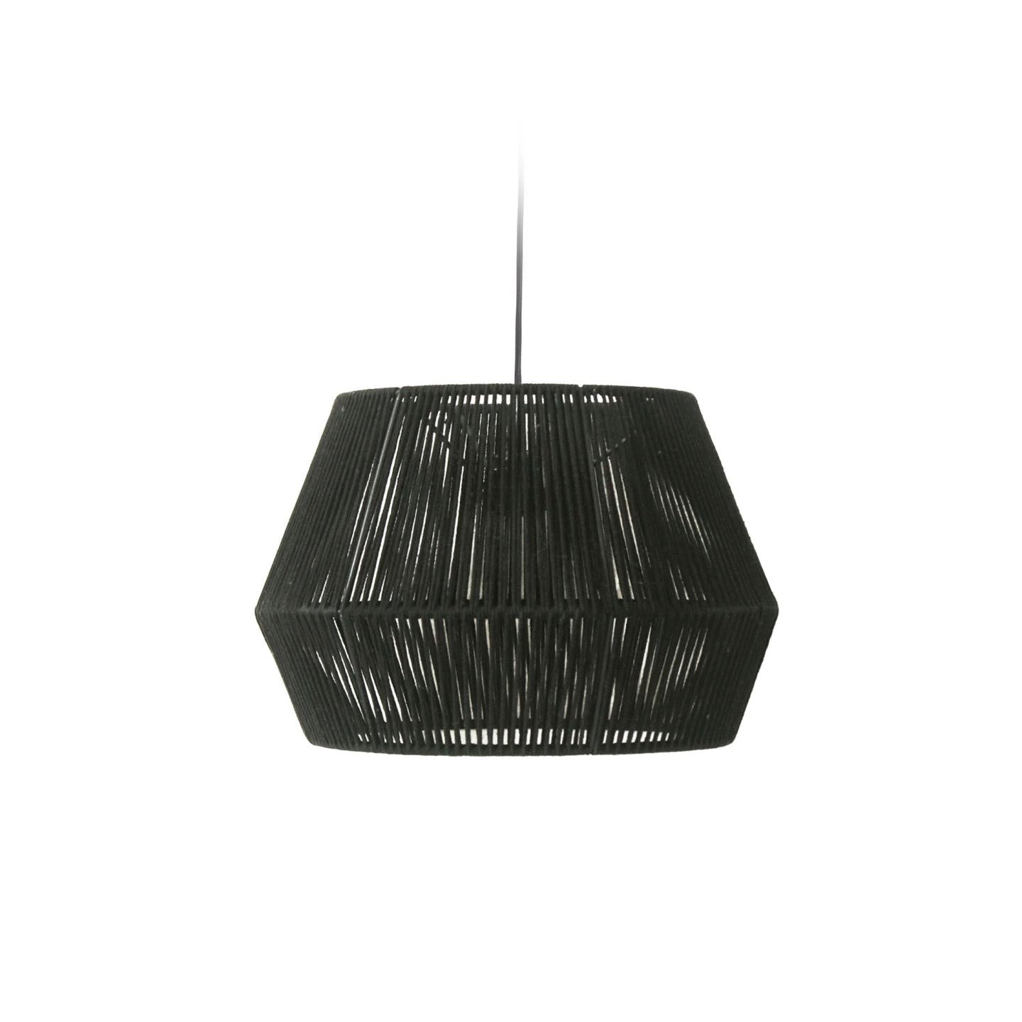 Cantia cotton ceiling light shade with black finish Ø 36,5 cm