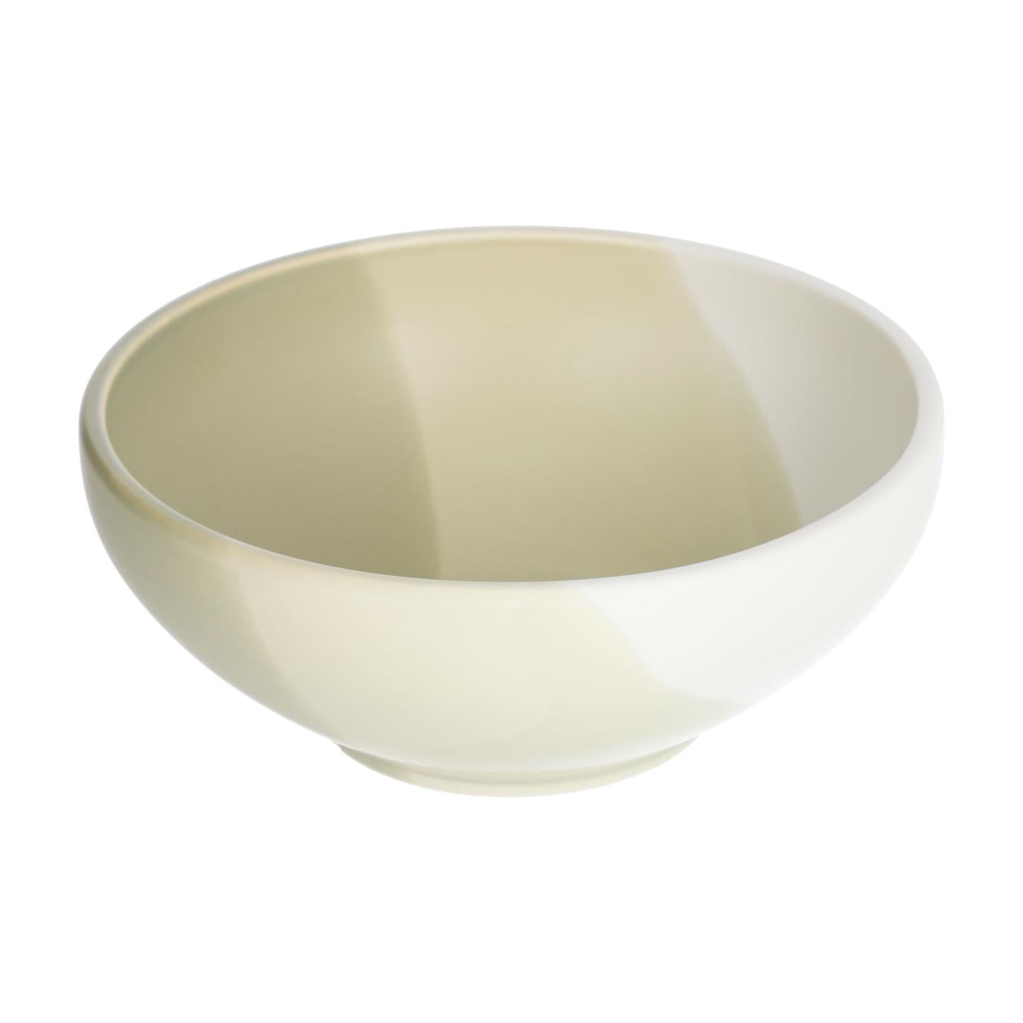 Sayuri large porcelain bowl in green and white