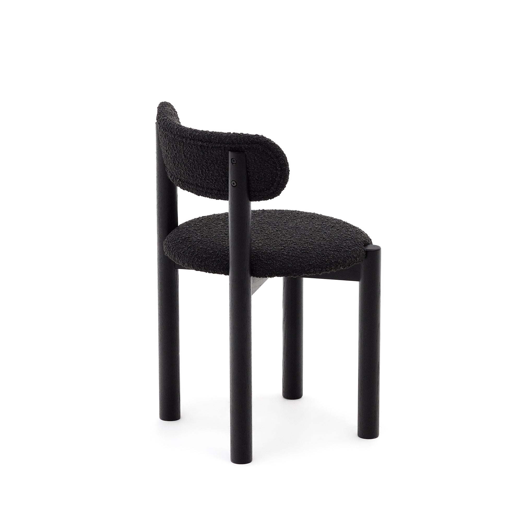 Nebai szék fekete gyapjúból tömör tölgyfa szerkezettel, fekete színű kivitelben