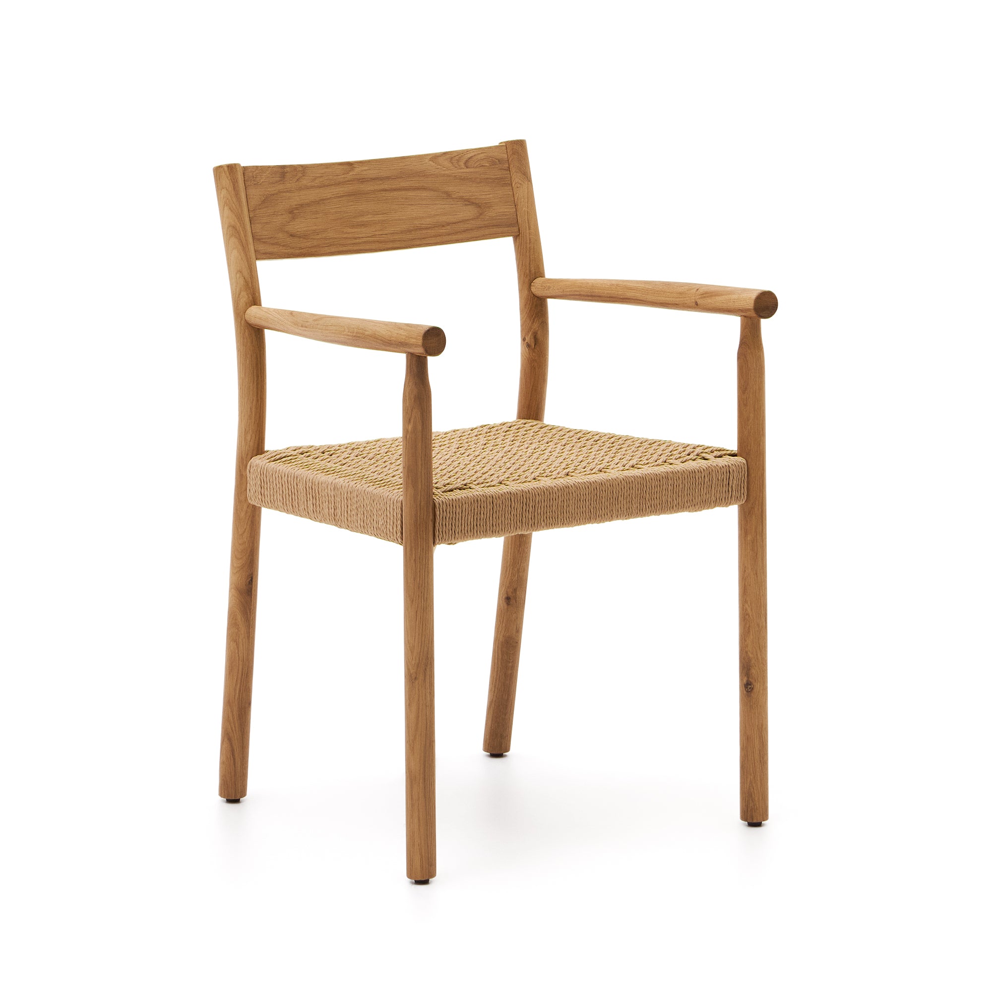 Yalia szék 100% FSC tömör tölgyfából, natúr kivitelben, kötél ülőfelülettel.