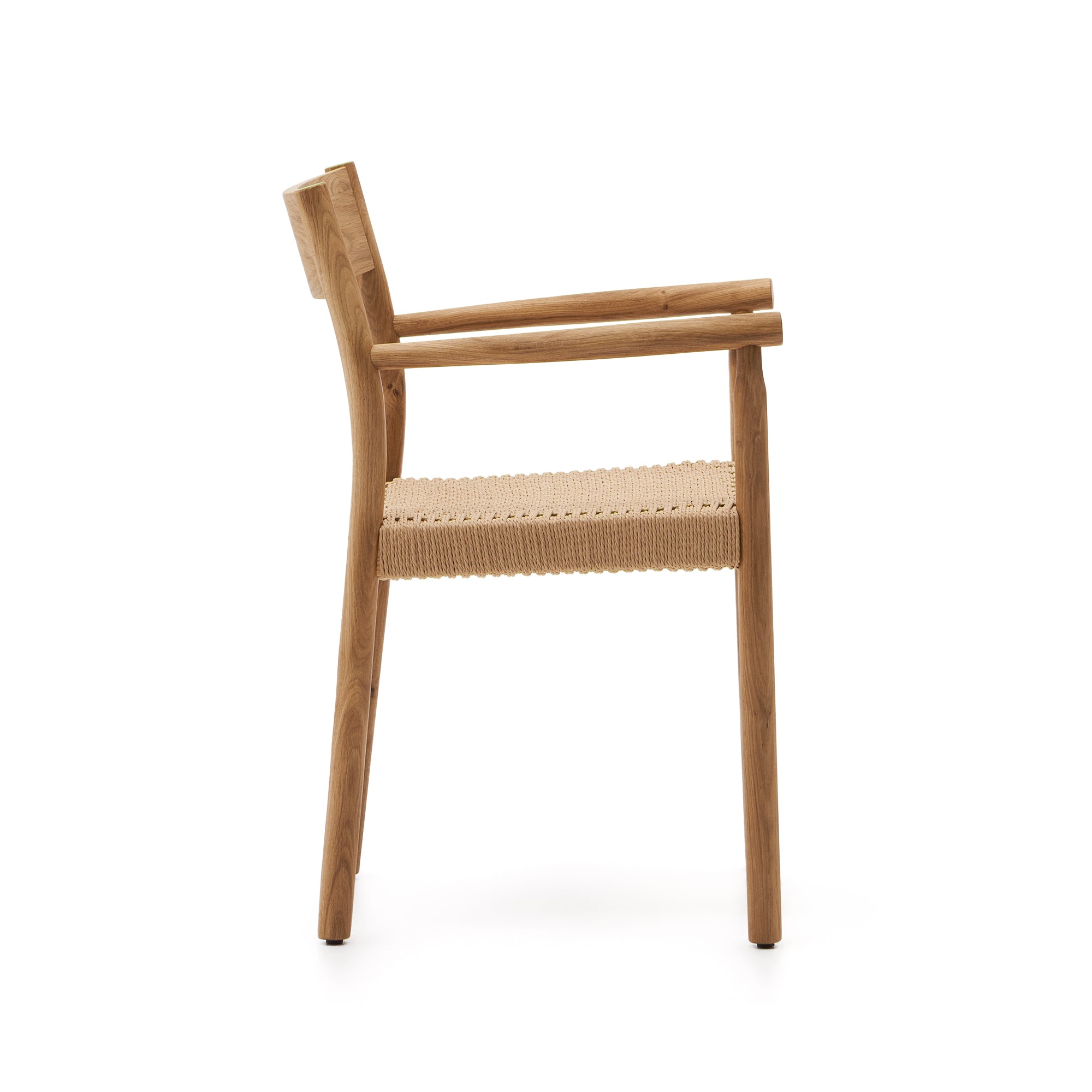 Yalia szék 100% FSC tömör tölgyfából, natúr kivitelben, kötél ülőfelülettel.