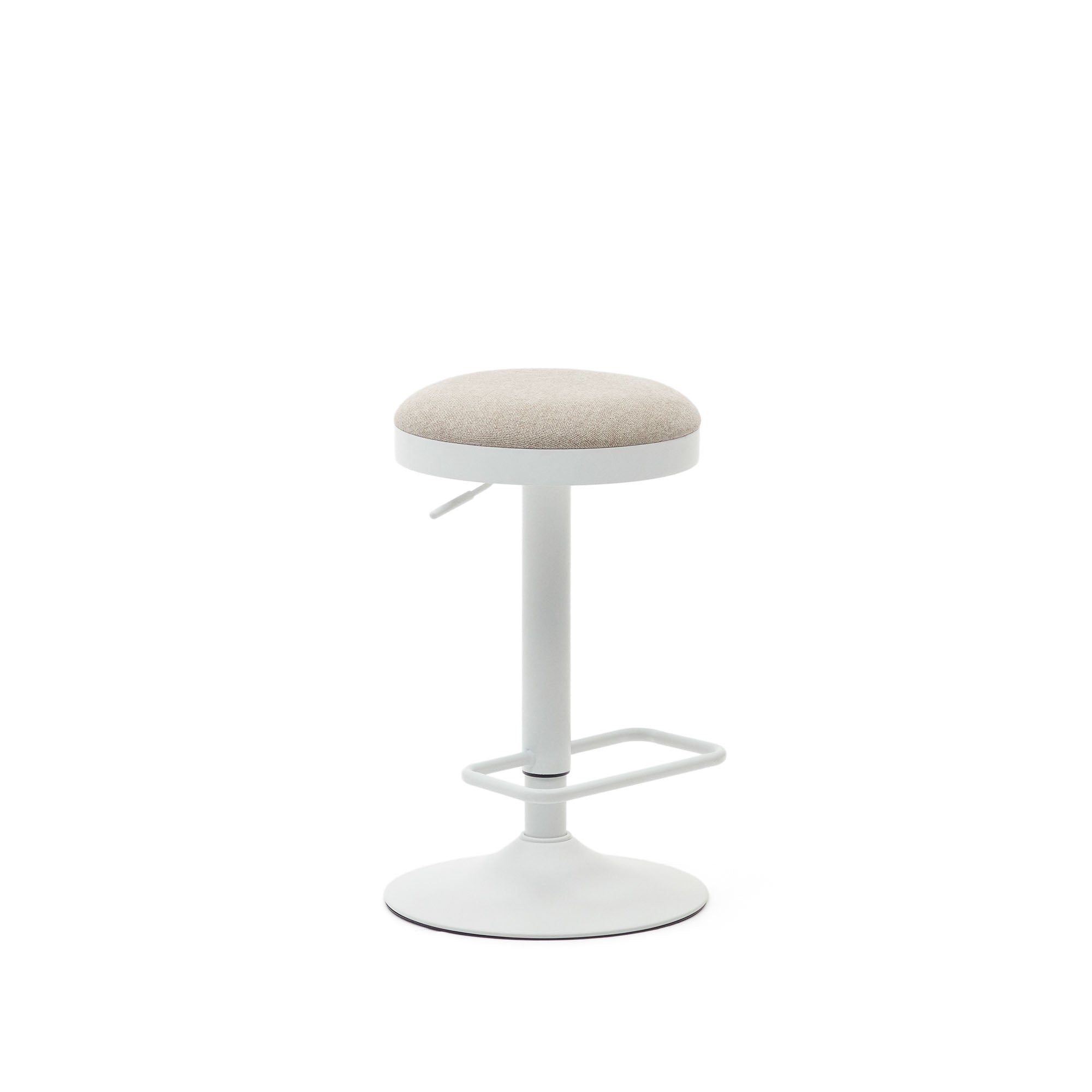 Zaib szék bézs zseníliából és matt fehér acélból magasság 58-80 cm