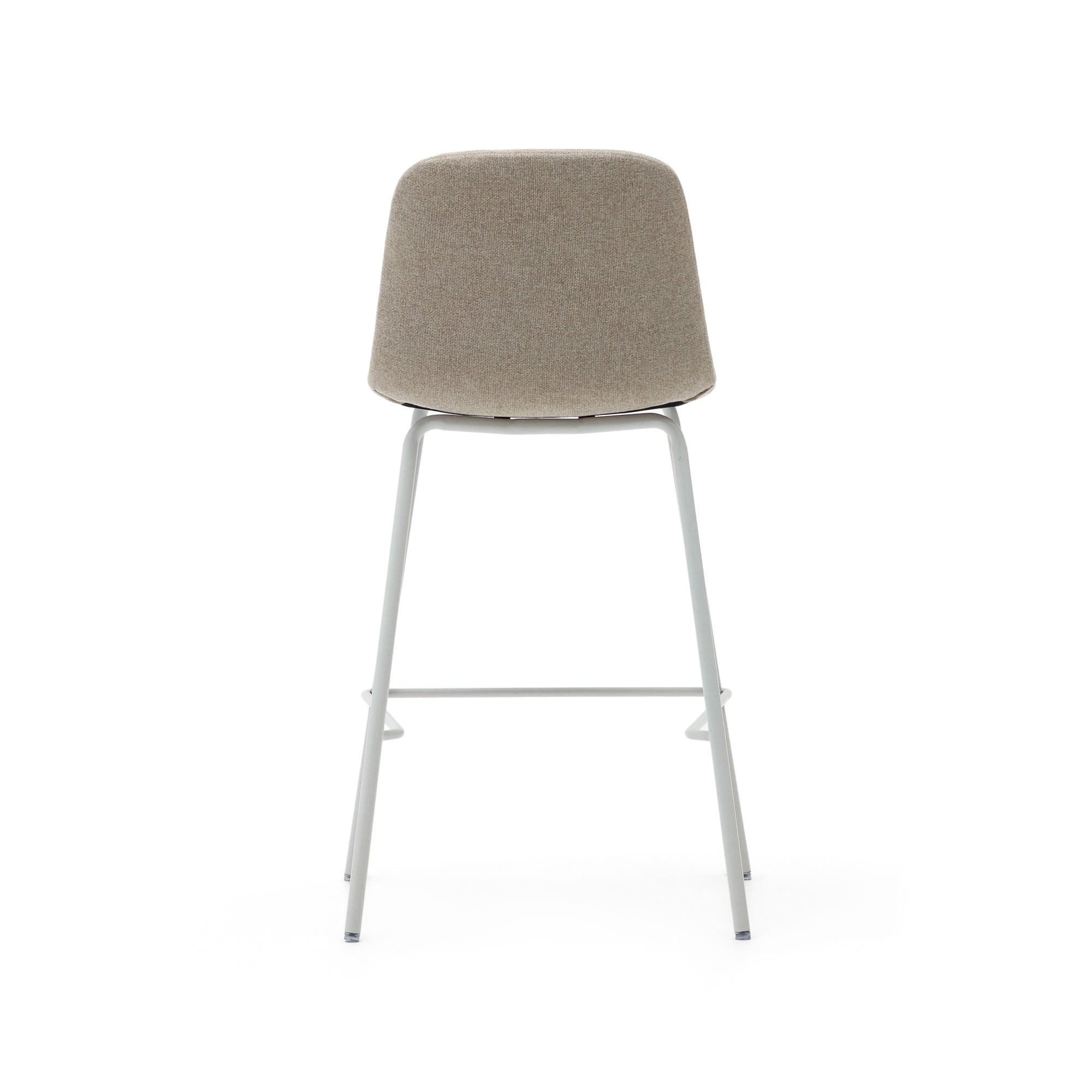 Zunilda szék bézs zseníliából és acélból, matt fekete kivitelben, magasság 65 cm