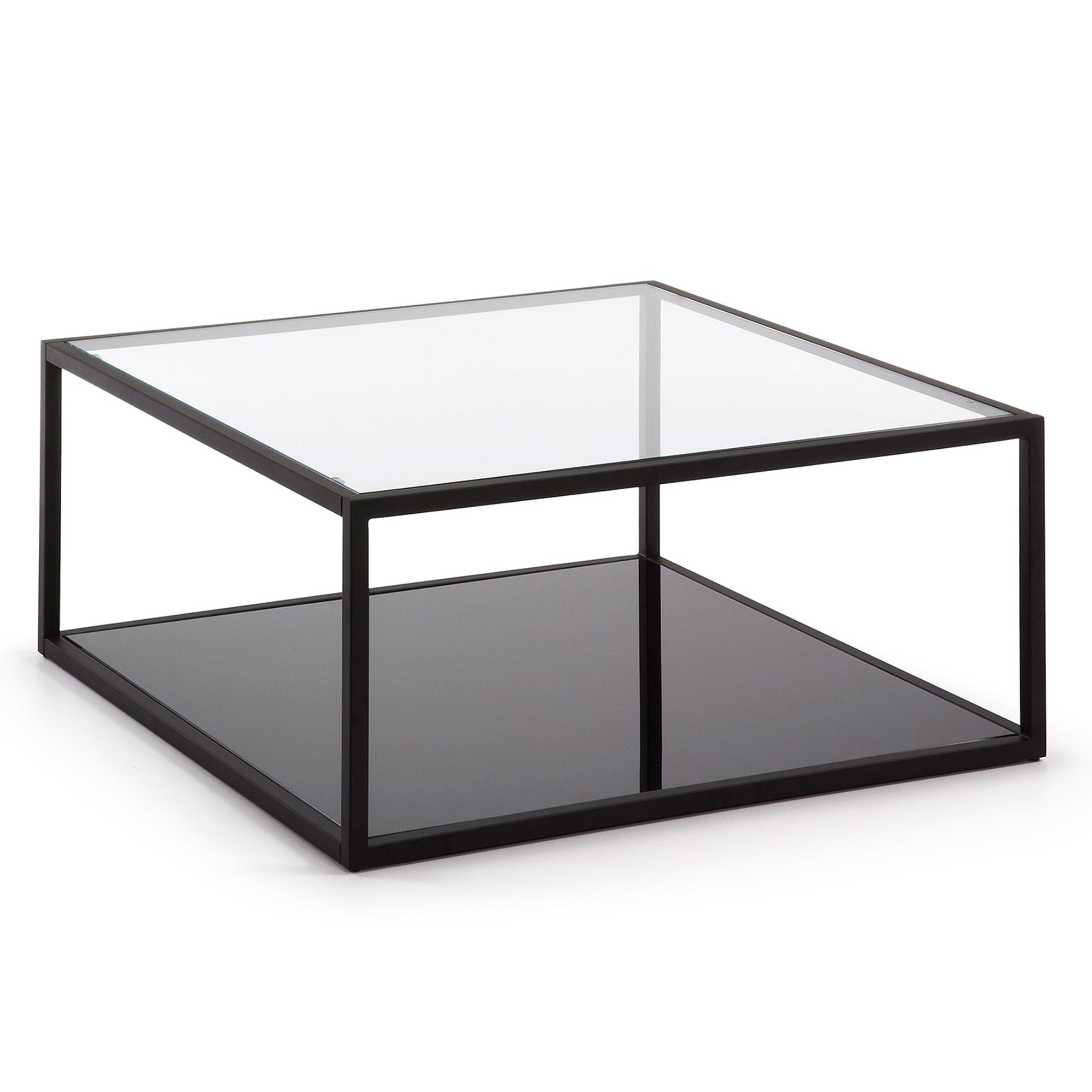 Blackhill fekete négyzet alakú dohányzóasztal 80 x 80 cm
