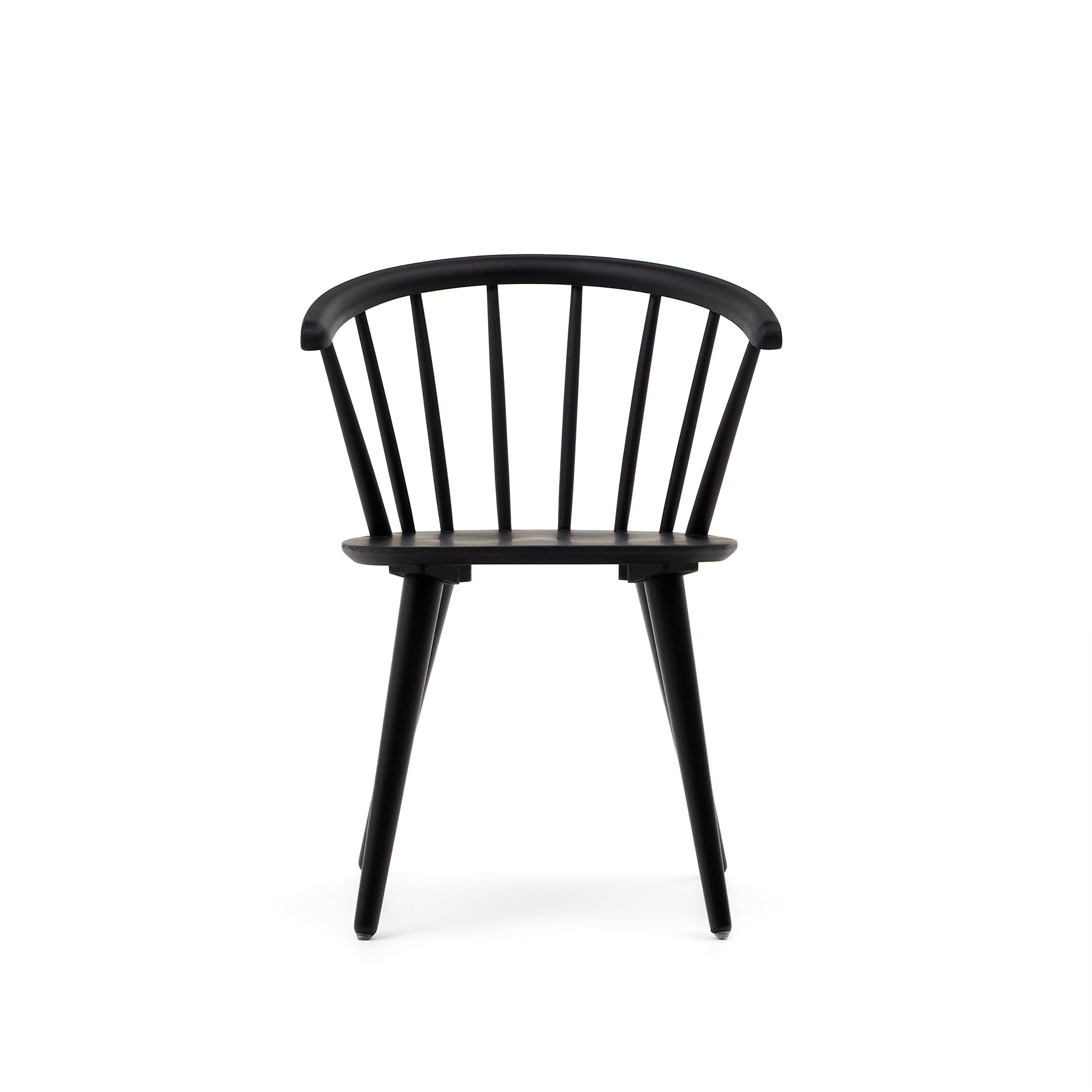 Trise MDF and solid rubber wood chair with black lacquer