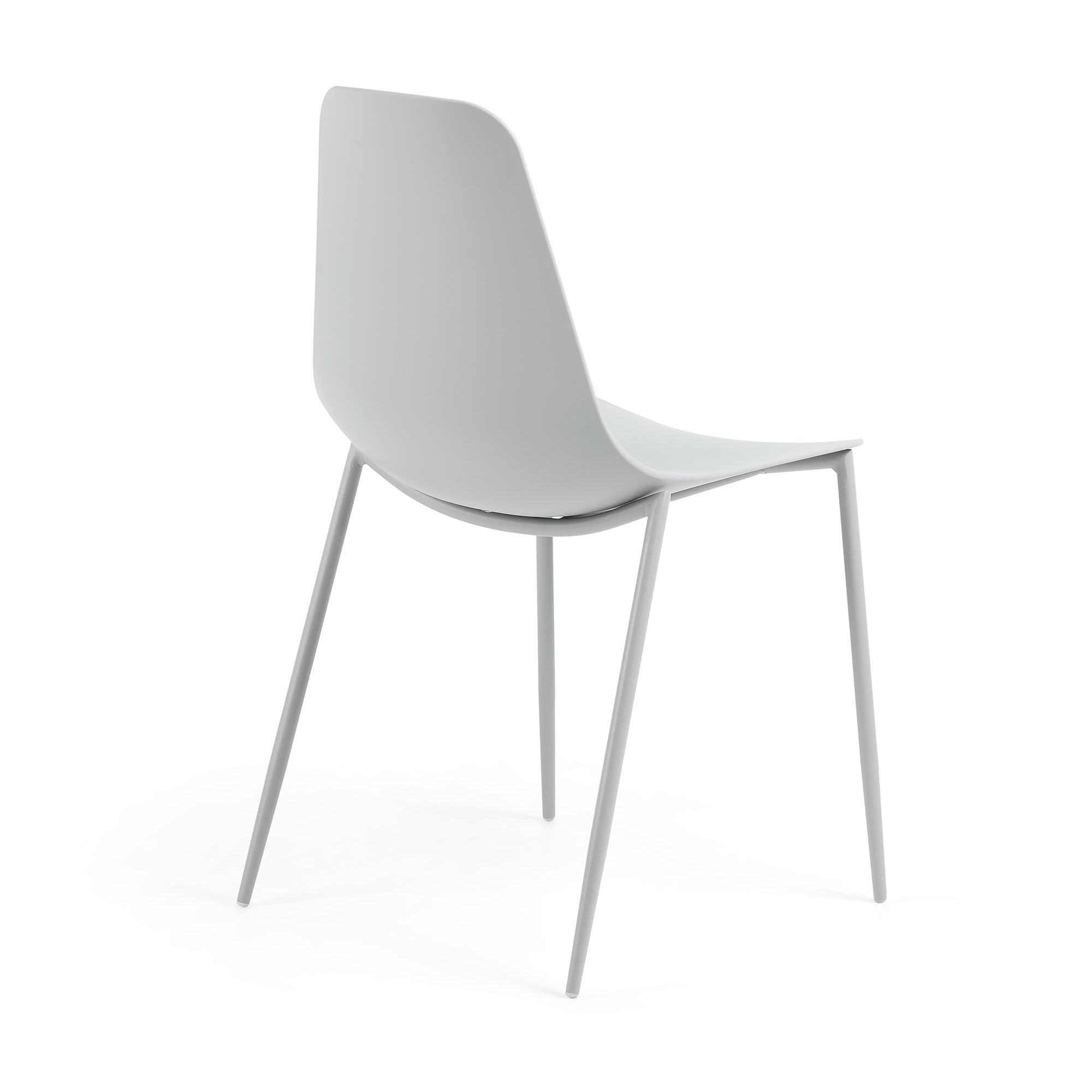 Whatts chair in grey with steel legs