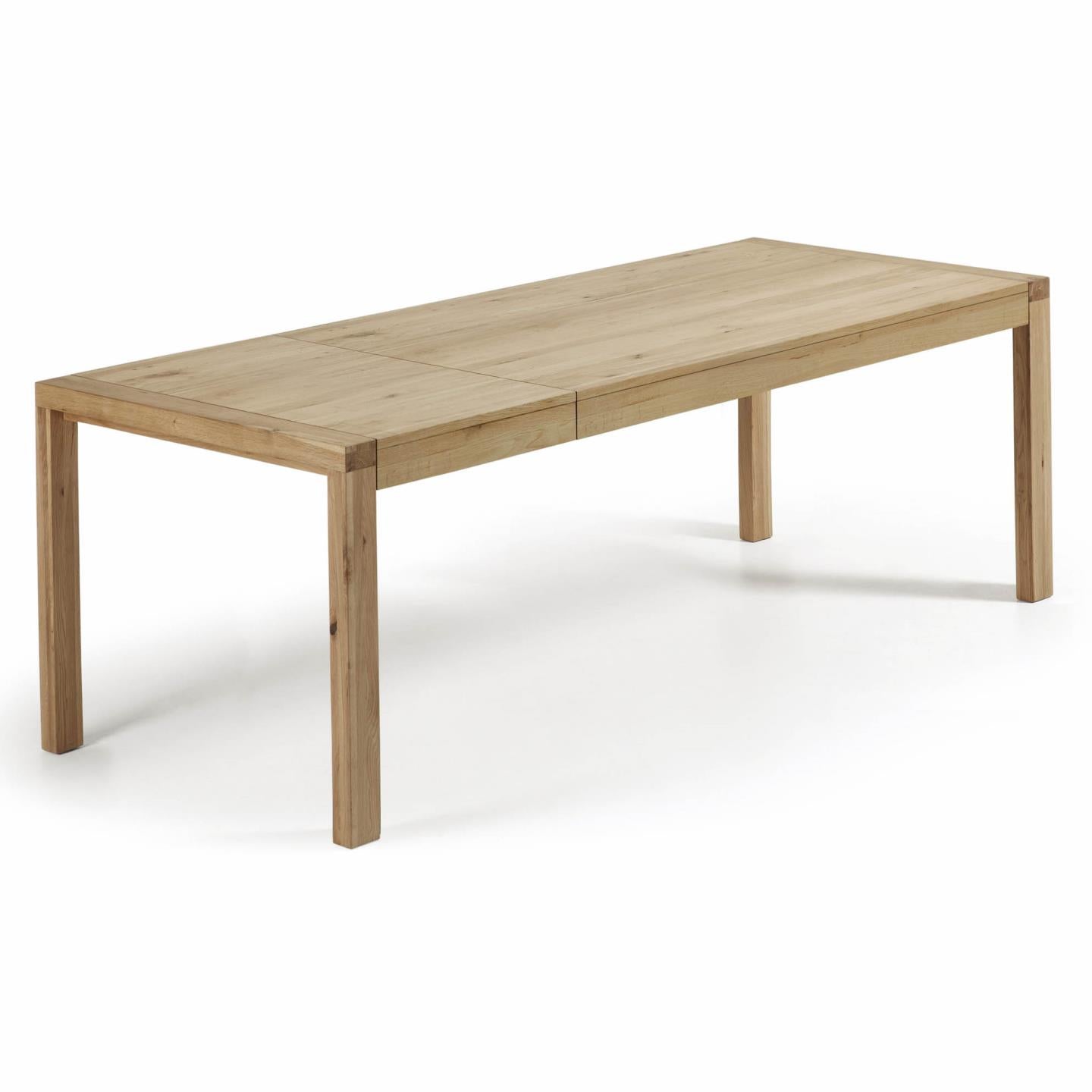 Briva extendable table with a natural oak wood finish, 200 (280) x 100 cm