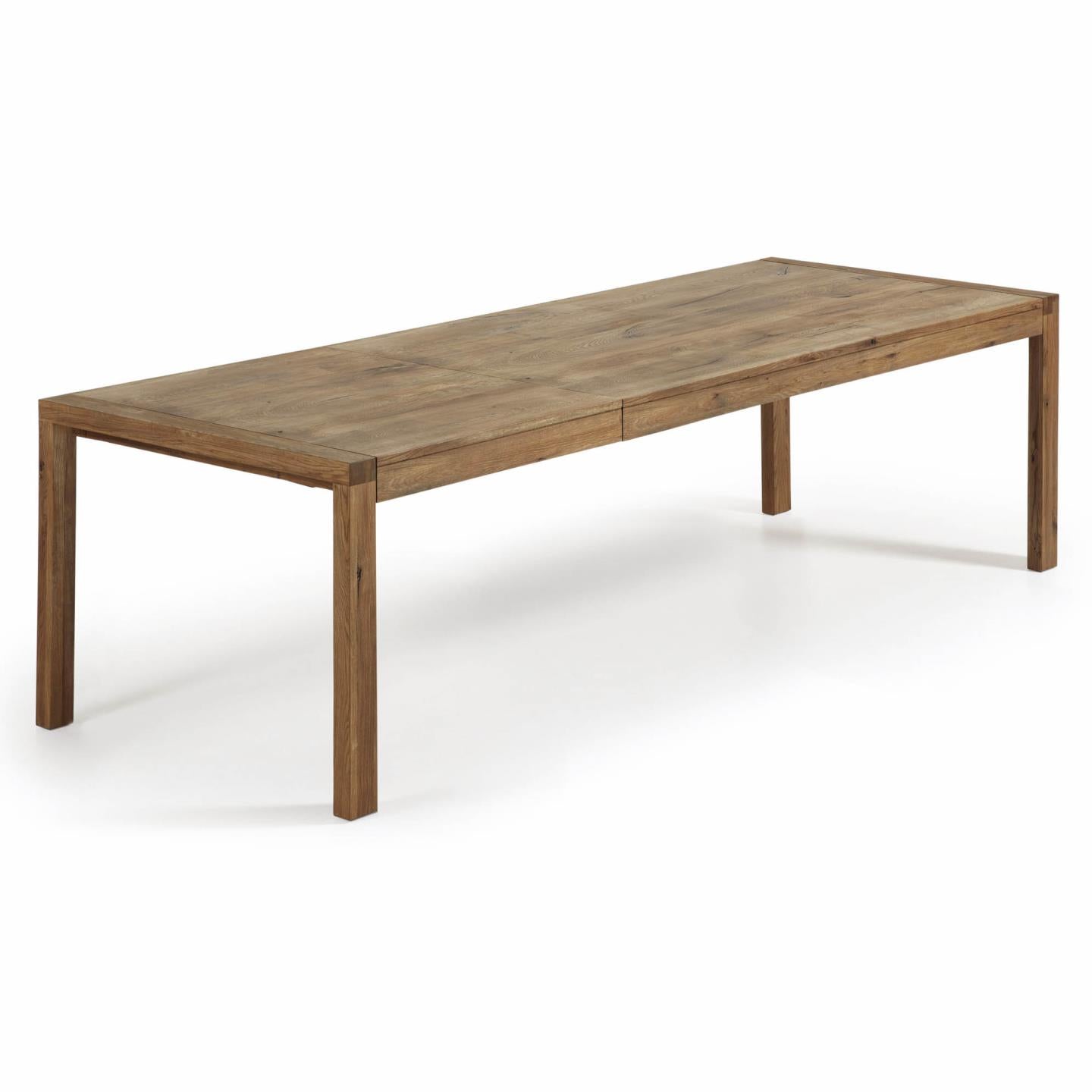 Briva kihúzható asztal, tölgyfafurnérral, 200 (280) x 100 cm, sérült felületkezeléssel