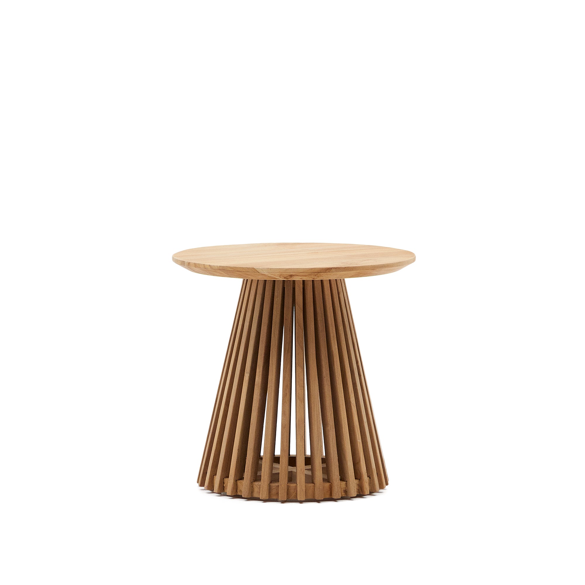 Jeanette round solid teak wood side table, Ø 50 cm