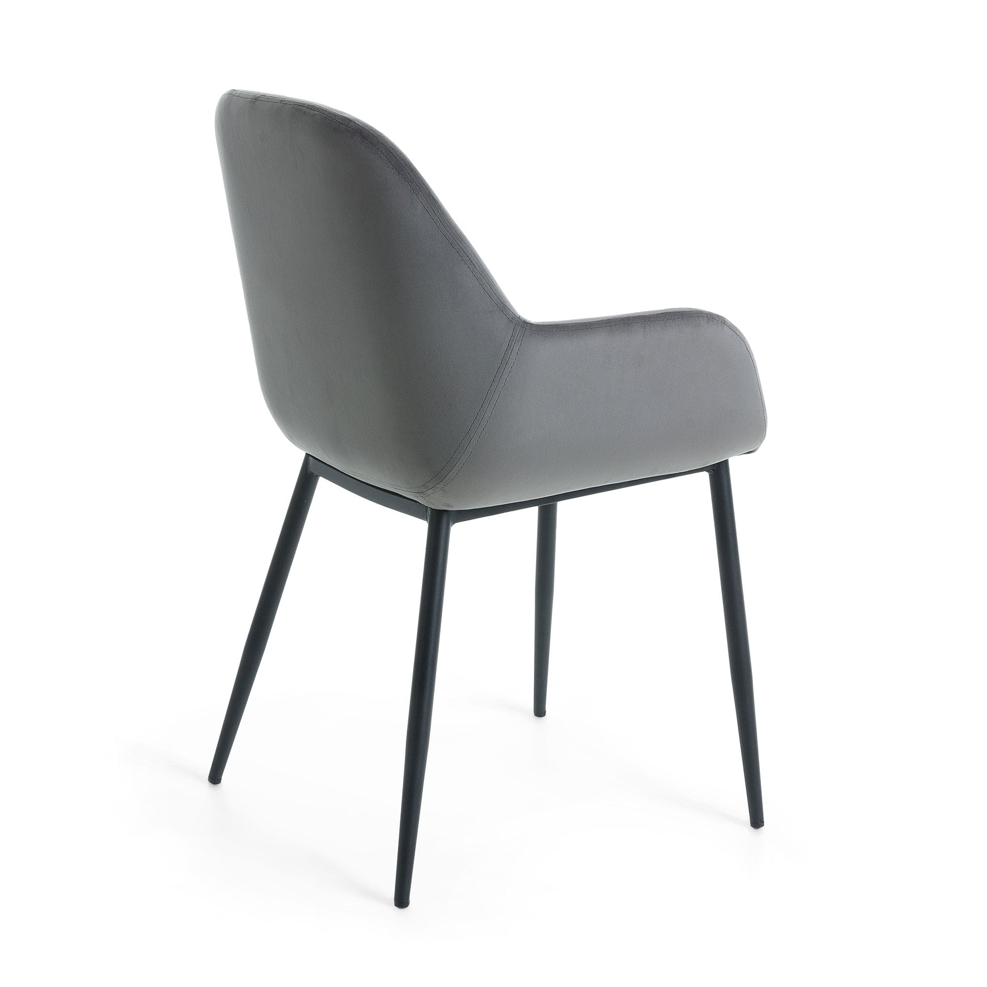 Konna grey velvet chair
