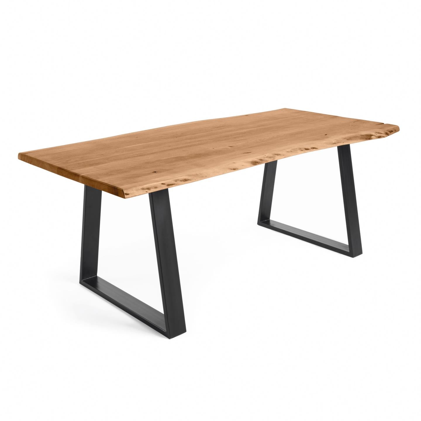 Alaia table in solid acacia wood with natural finish, 220 x 100 cm