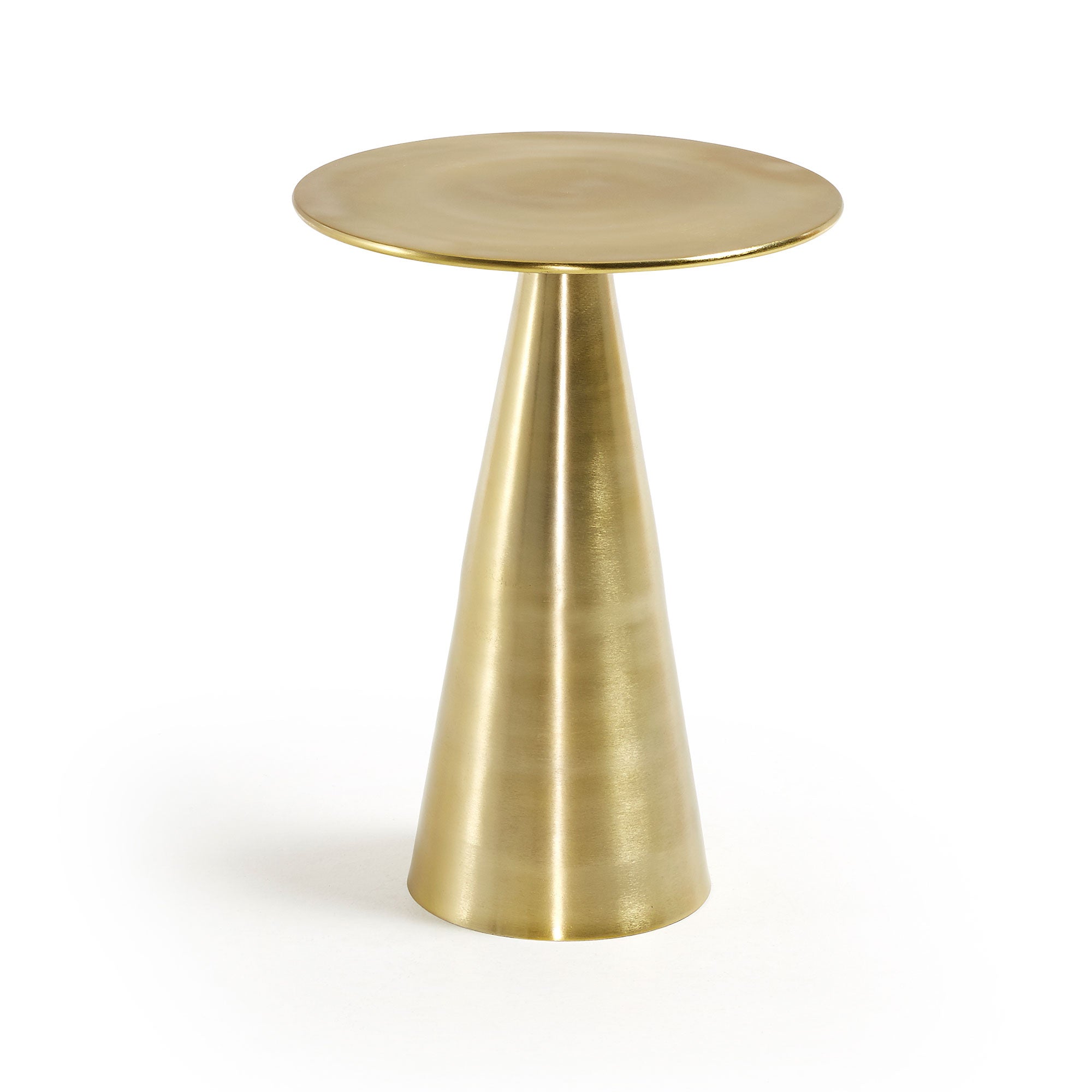 Rhet metal side table with gold finish, Ø 39 cm
