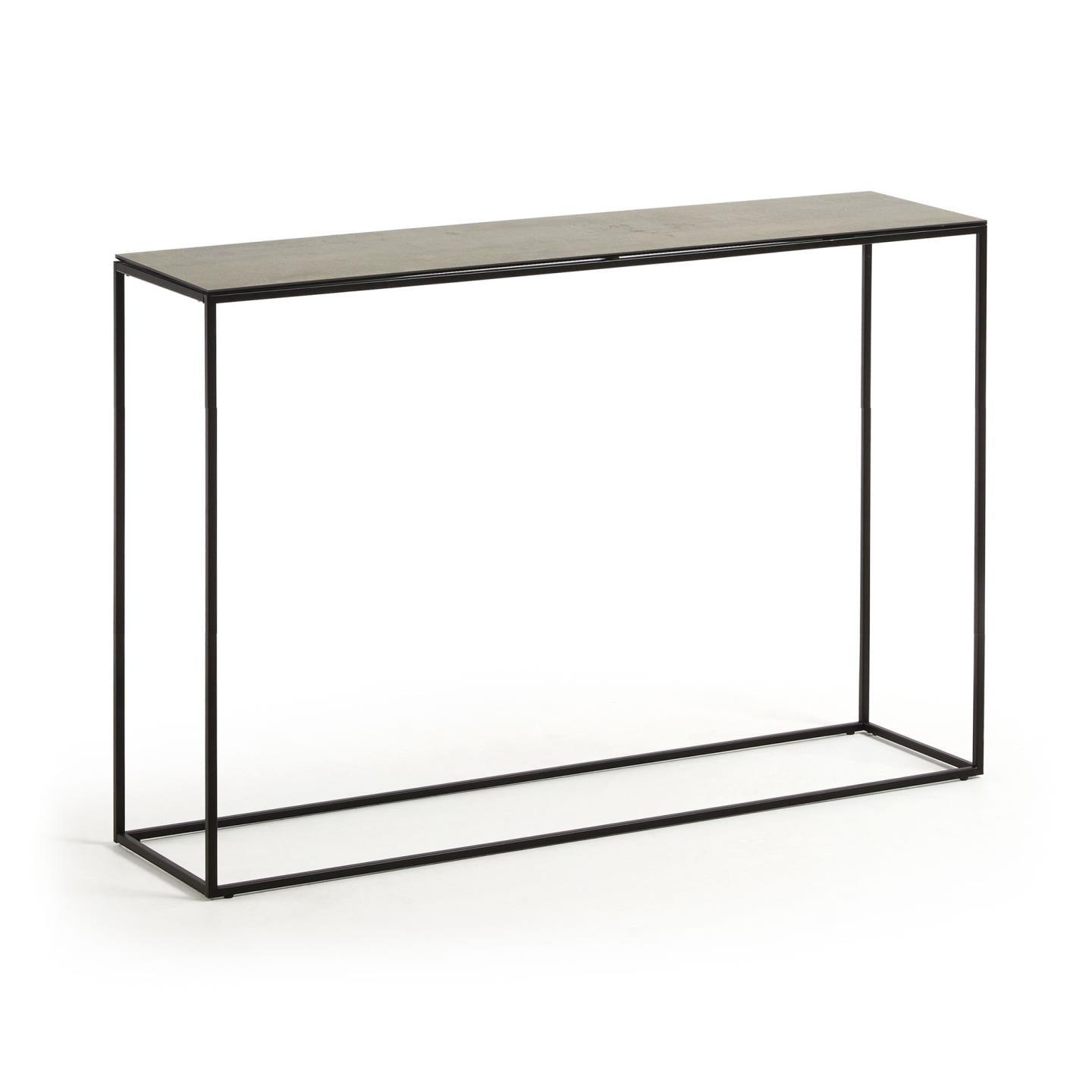 Rewena console table with porcelain top and steel structure, 110 x 75 cm