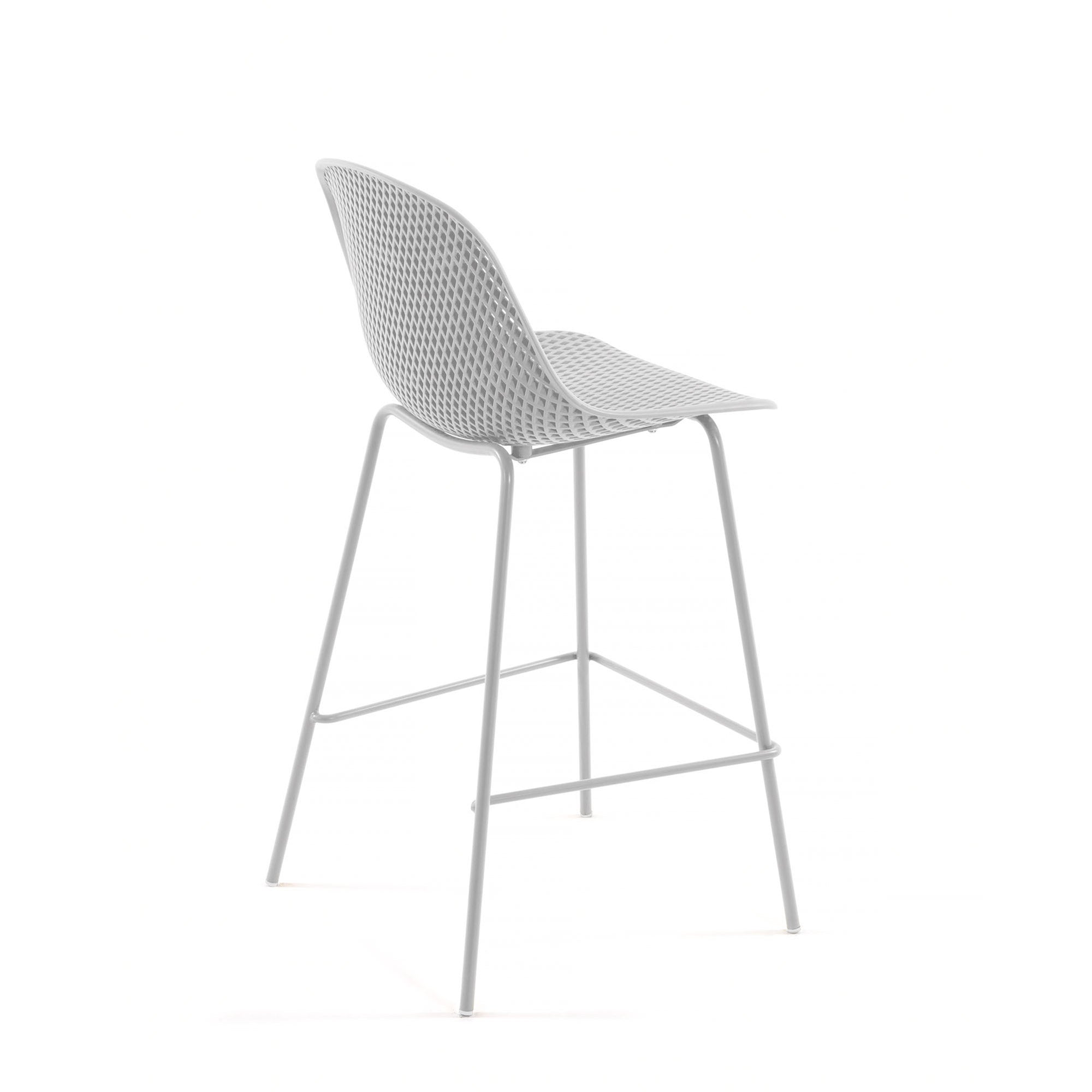 Quinby outdoor stool in white, height 75 cm