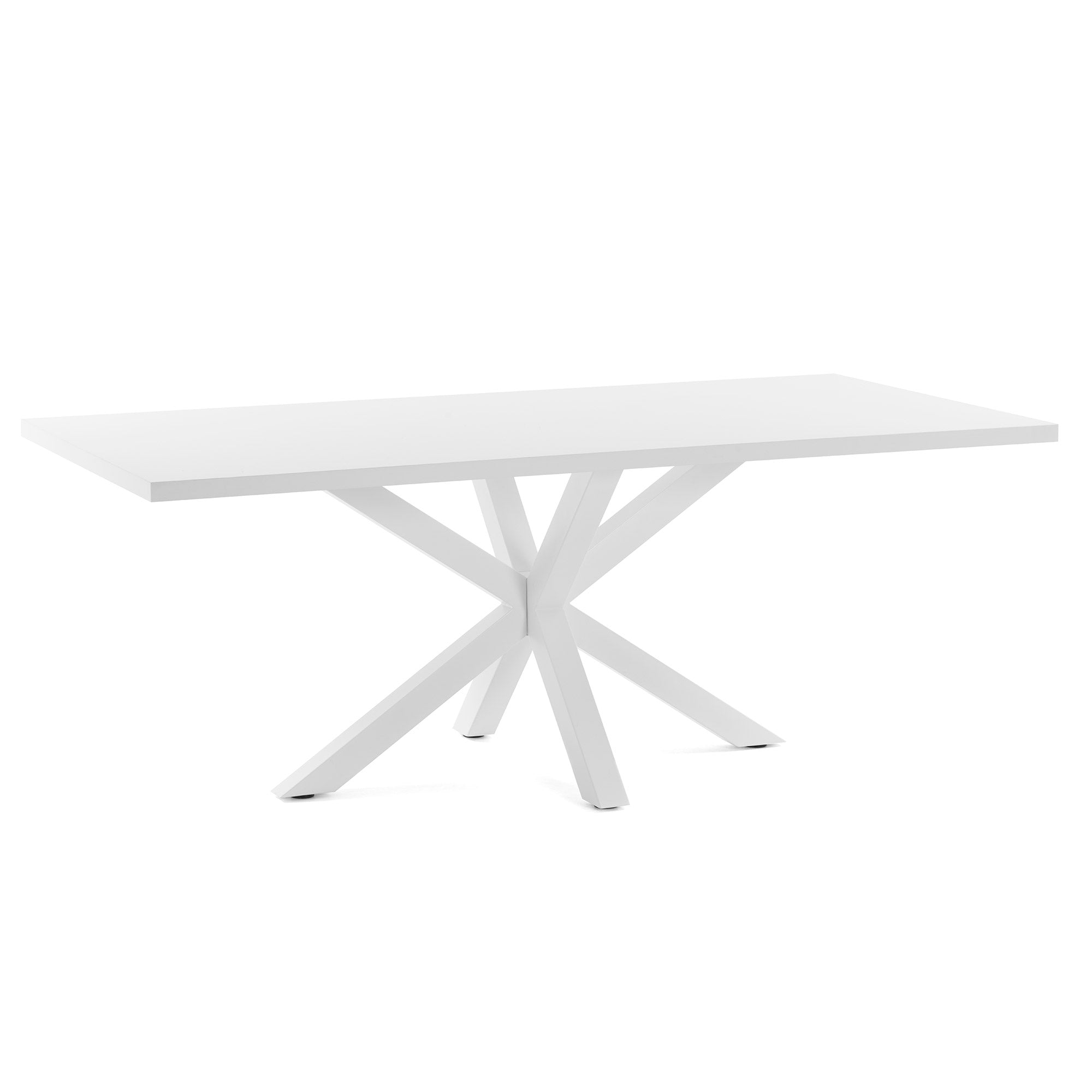 Argo table 160 cm white melamine white legs