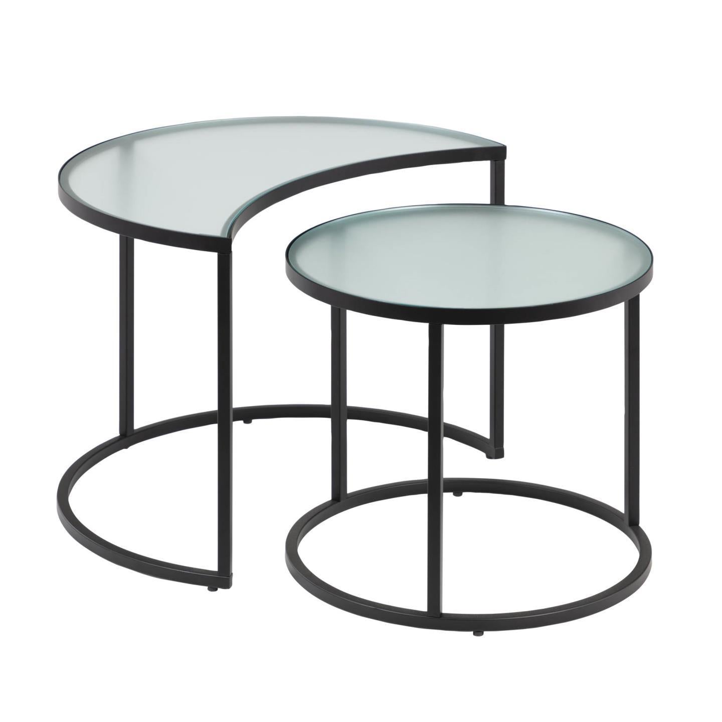 Bast set of 2 side tables