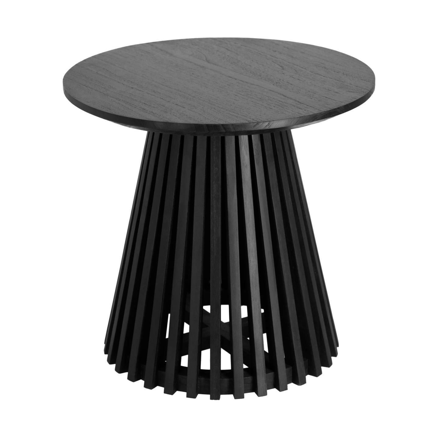 Jeanette Ø 50 cm fekete kisasztal
