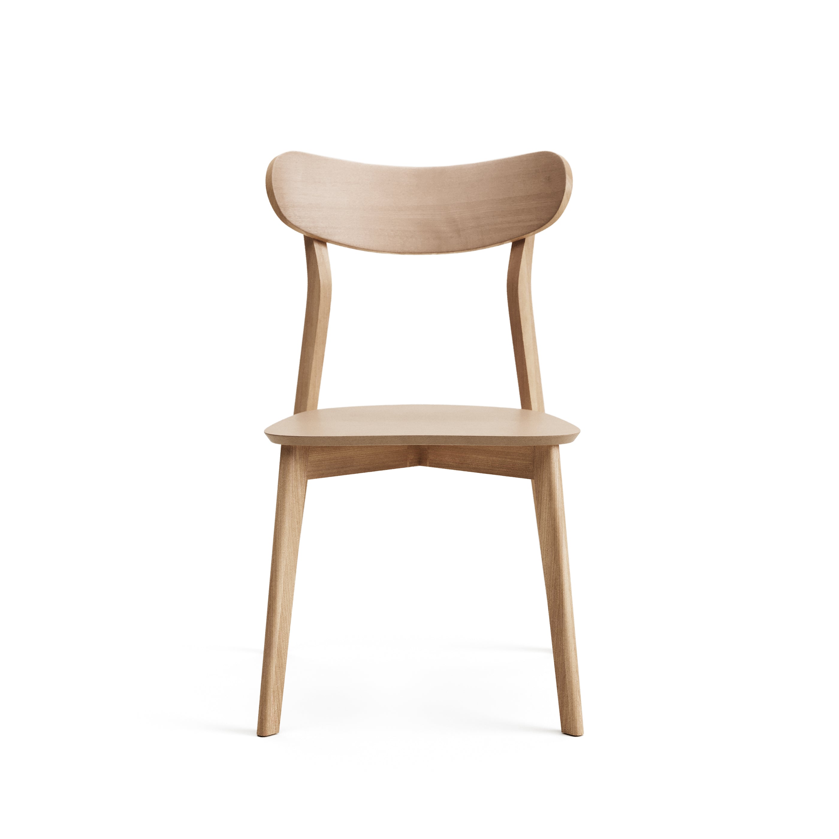 Safina chair in oak veneer and solid rubber wood