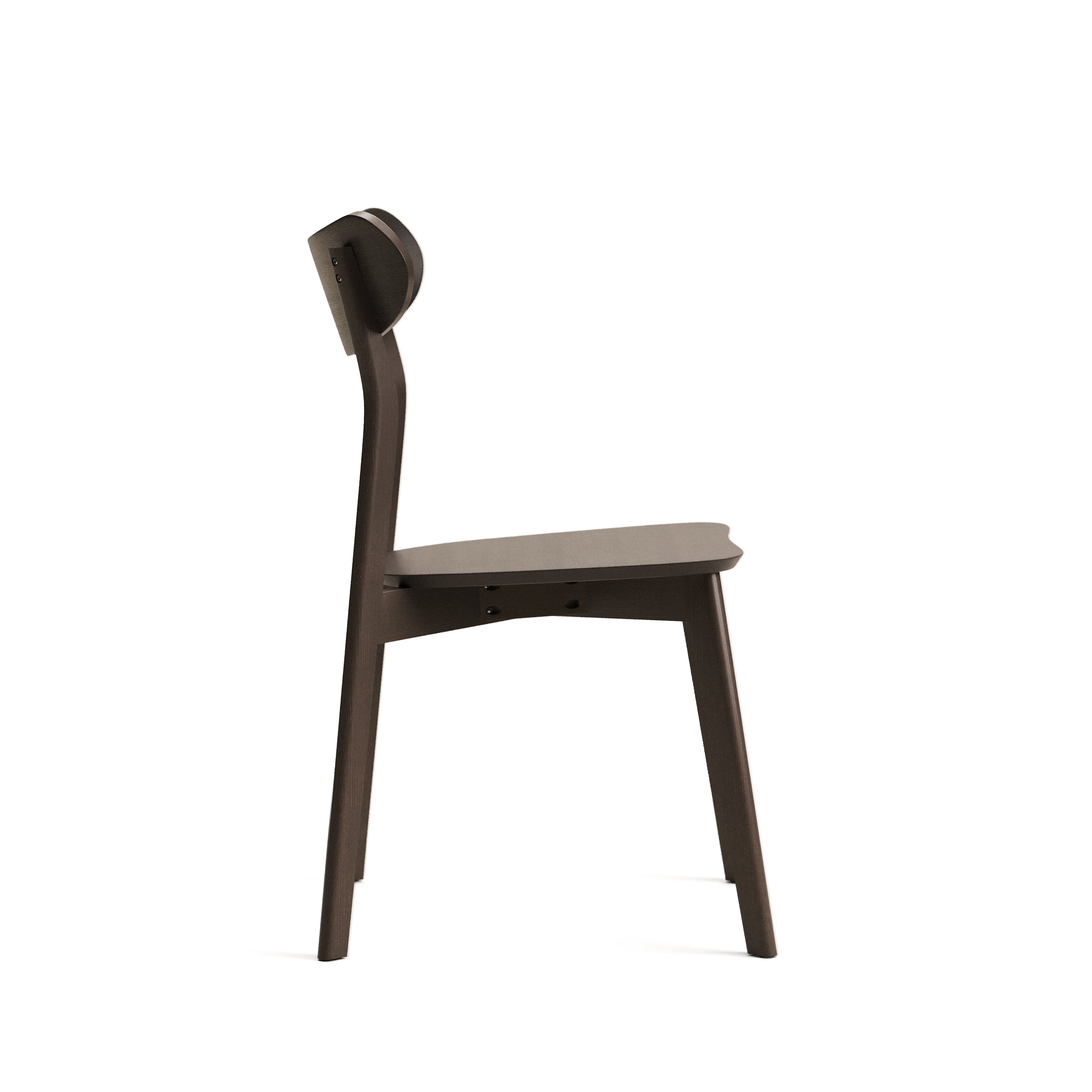 Safina chair in ash veneer and solid rubber wood
