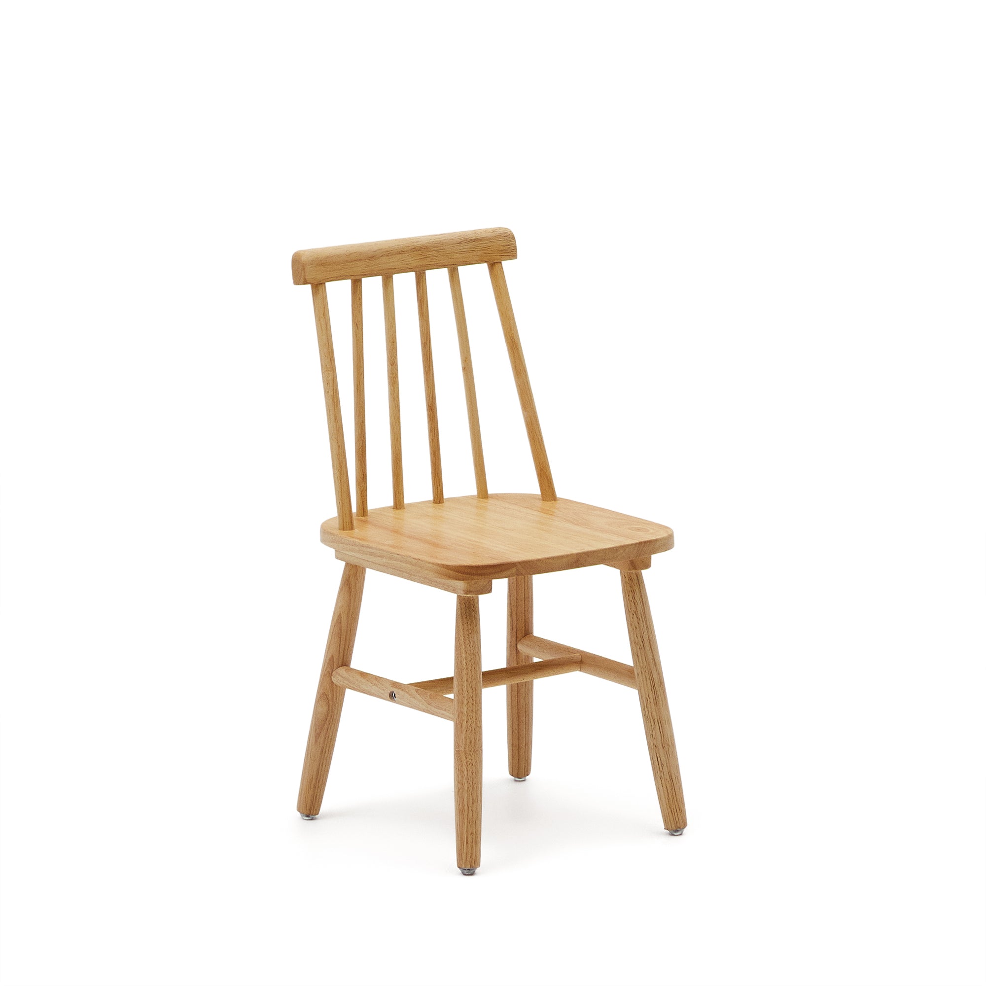 Tressia kids chair in solid rubber wood with natural finish