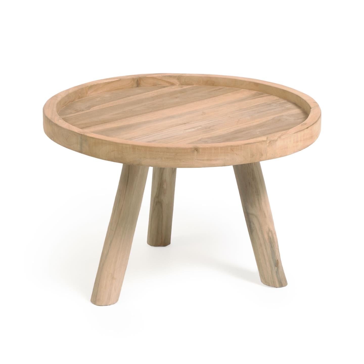 Glenda round solid teak wood coffee table, Ø 55 cm