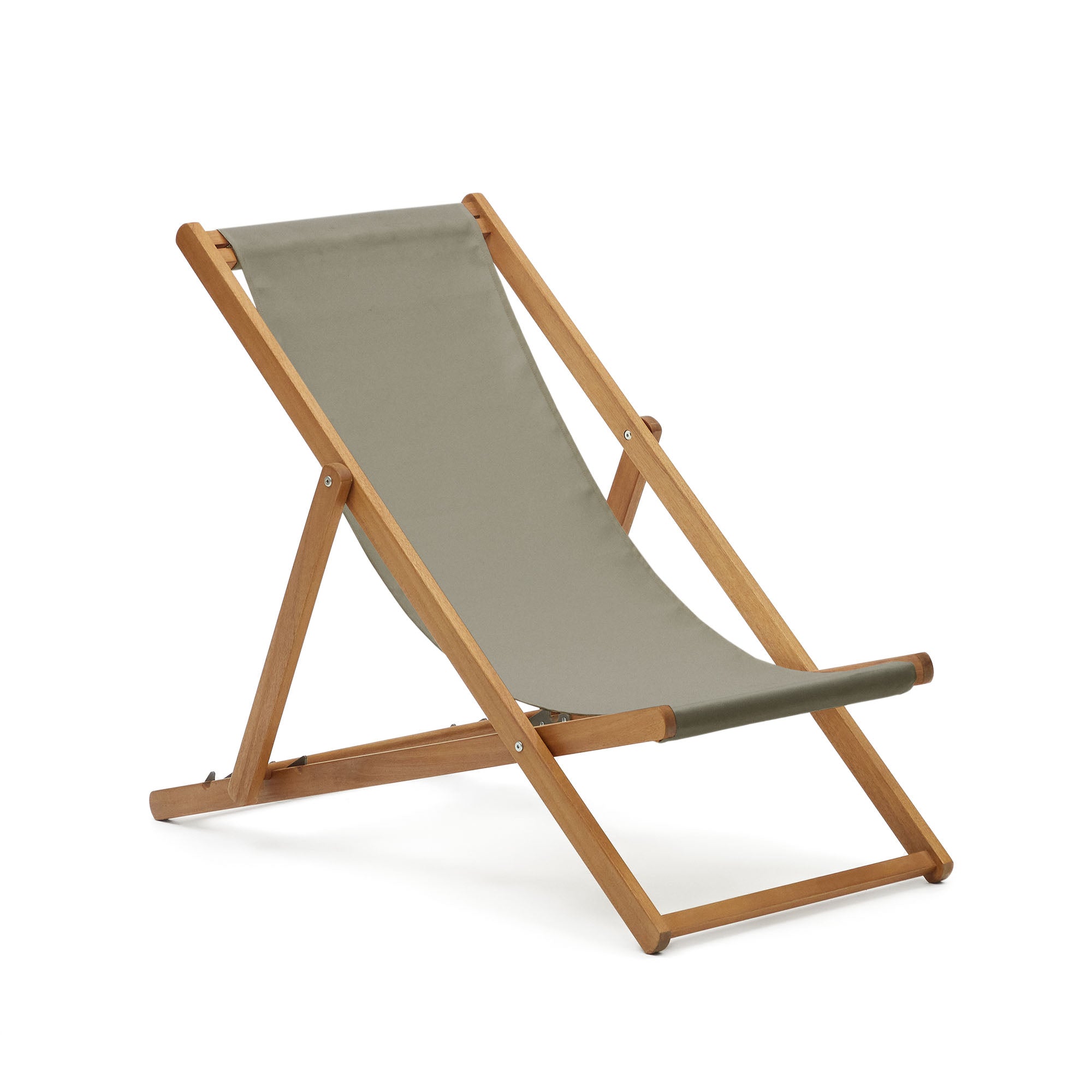 Adredna solid acacia outdoor deck chair in green FSC 100%