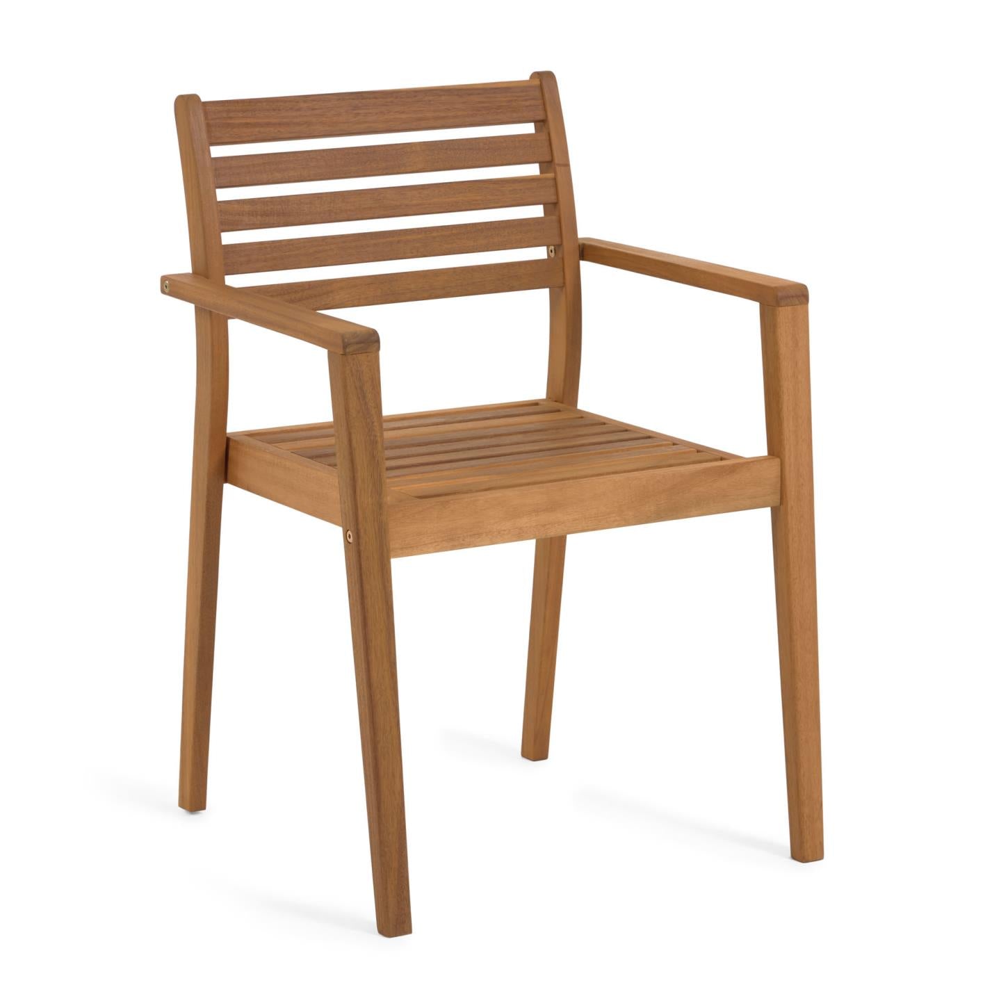 Hanzel stackable solid 100% FSC acacia wood garden chair