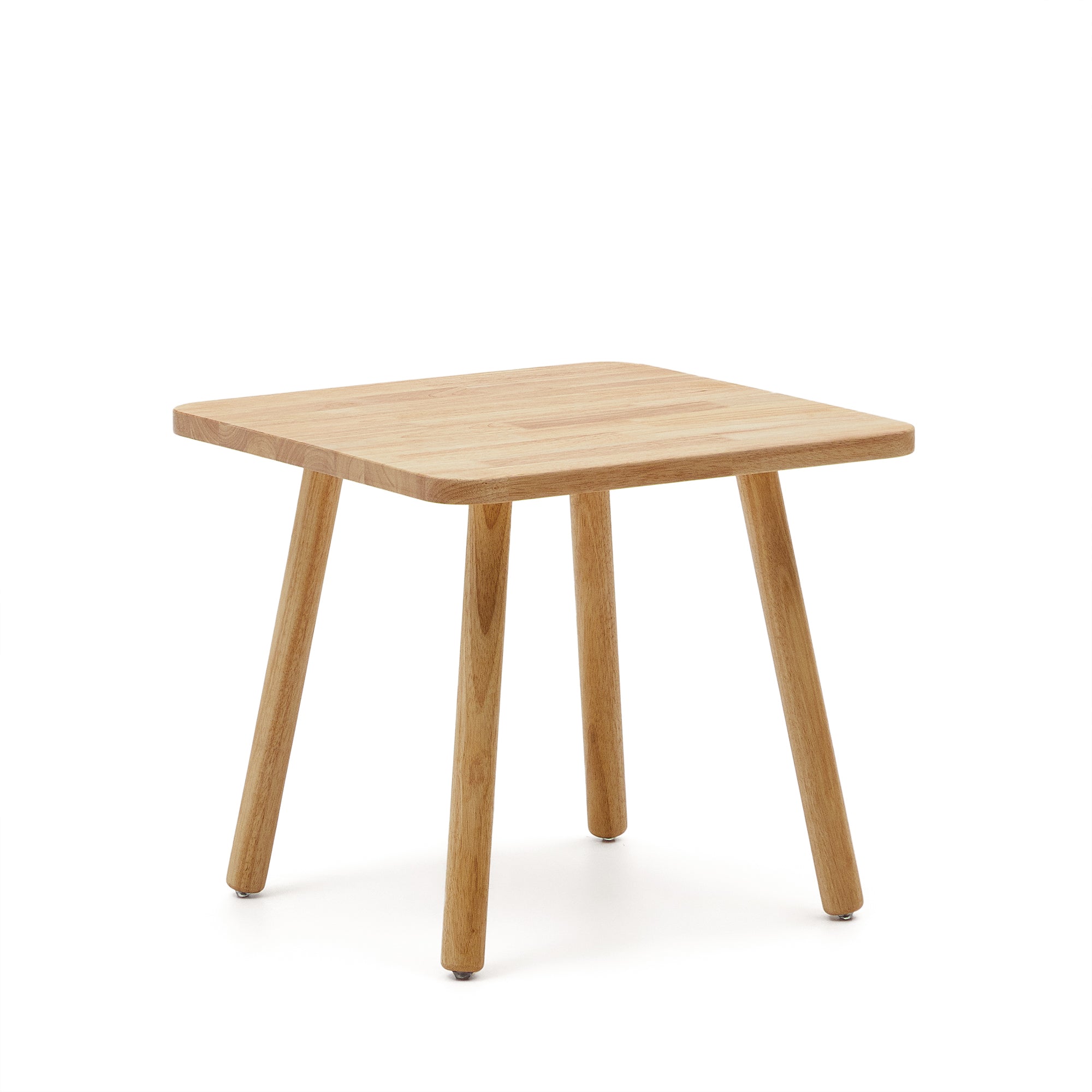 Square Dilcia kids table in solid rubber wood 55 x 55 cm