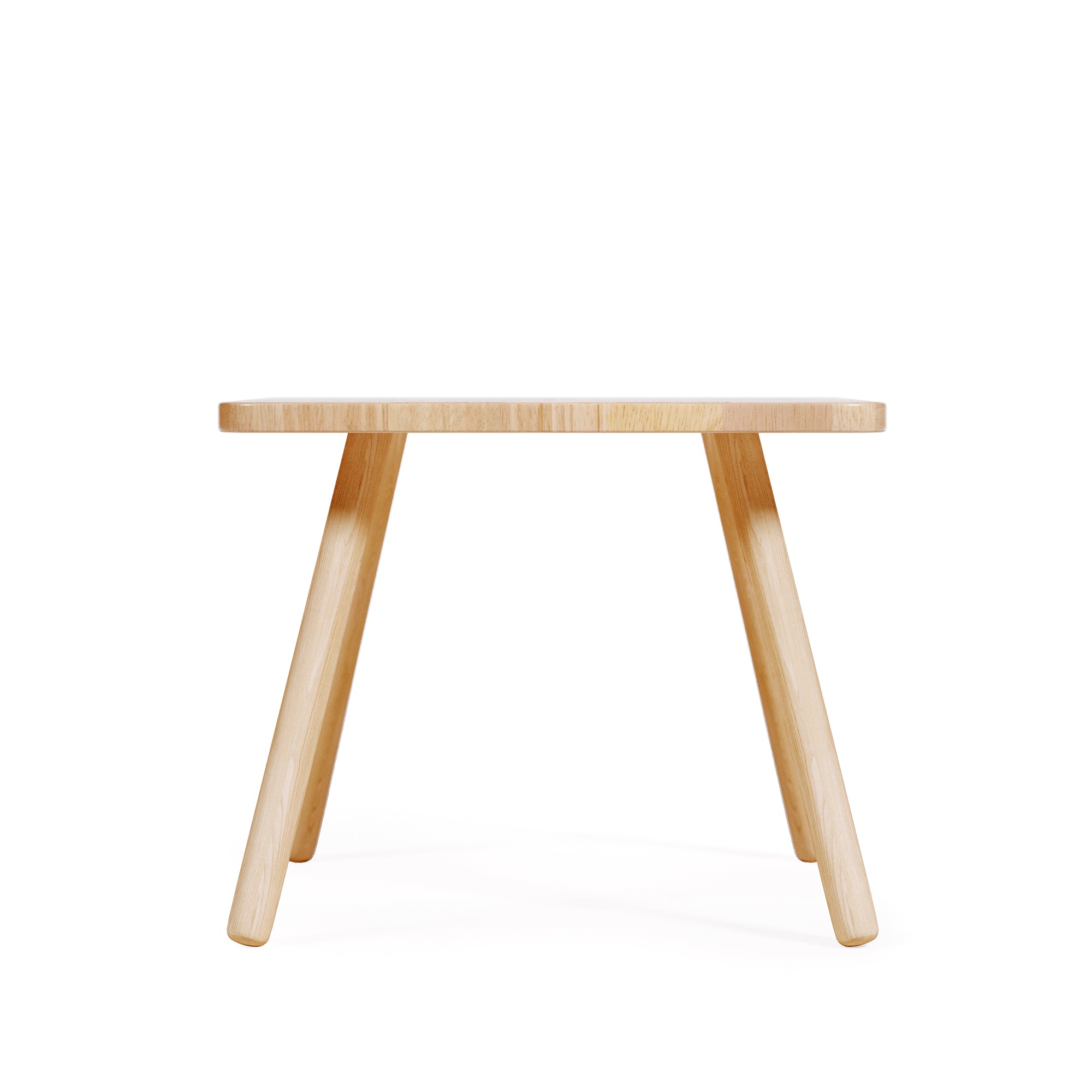 Square Dilcia kids table in solid rubber wood 55 x 55 cm