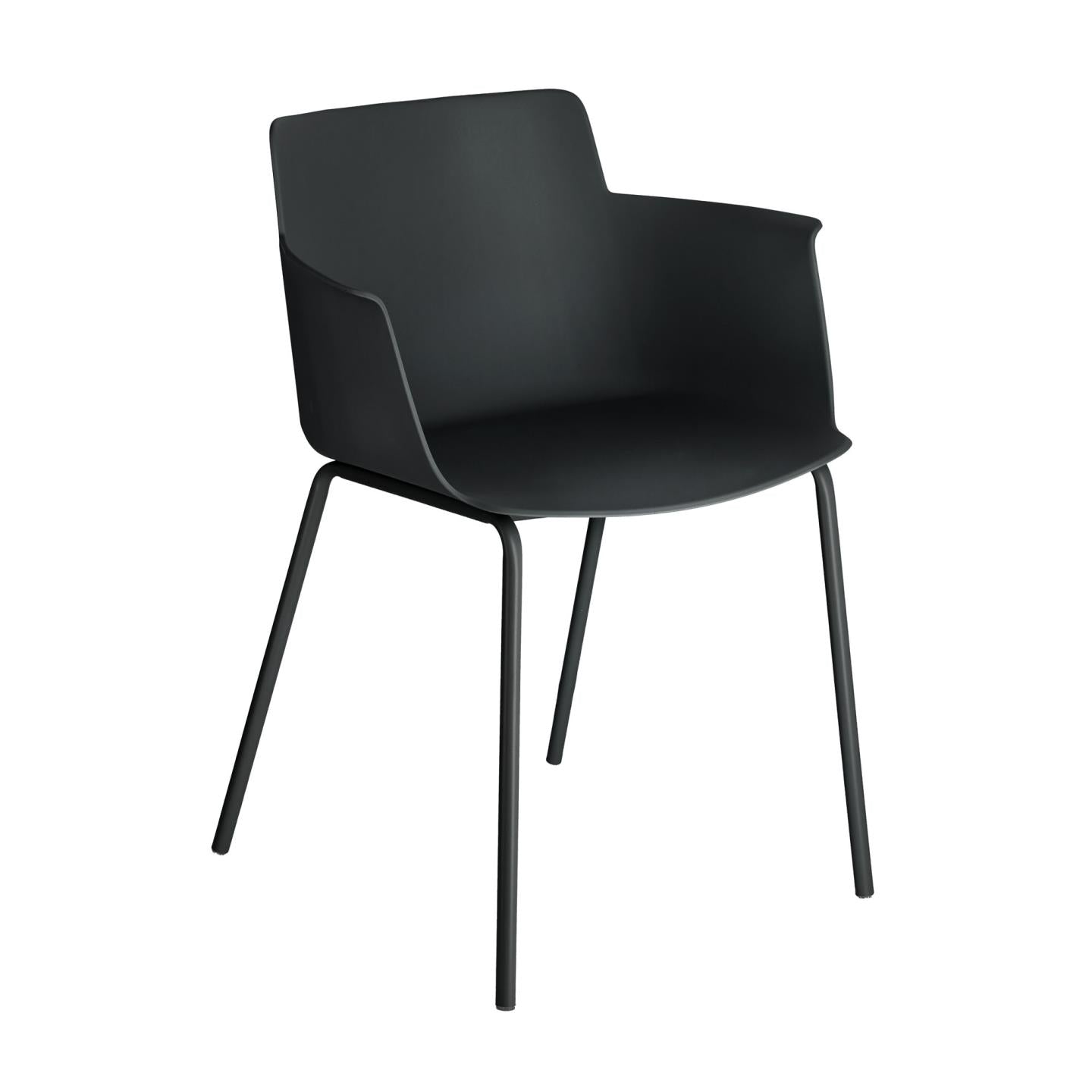 Hannia black chair with arms