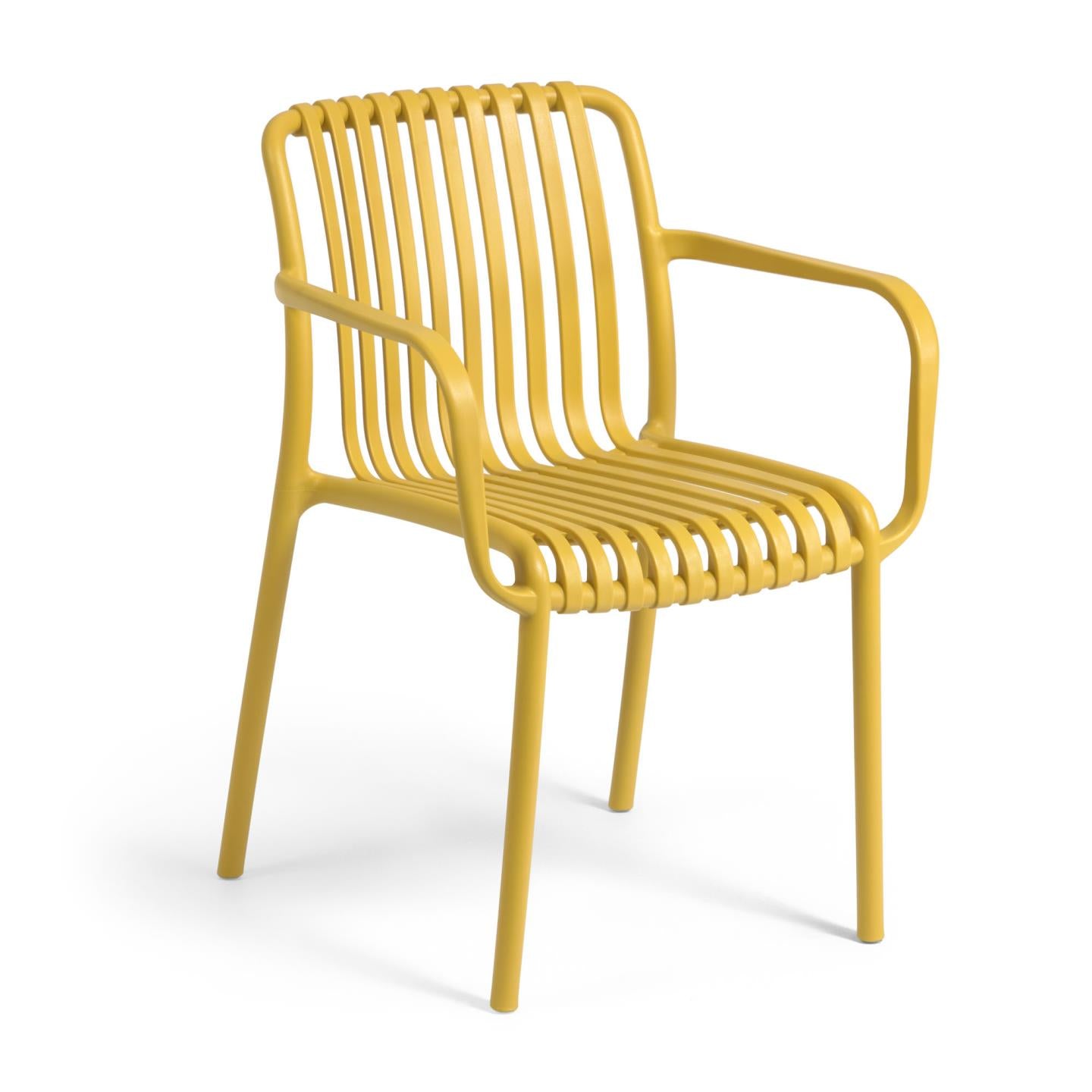 Isabellini egymásba rakható kültéri szék sárga színben