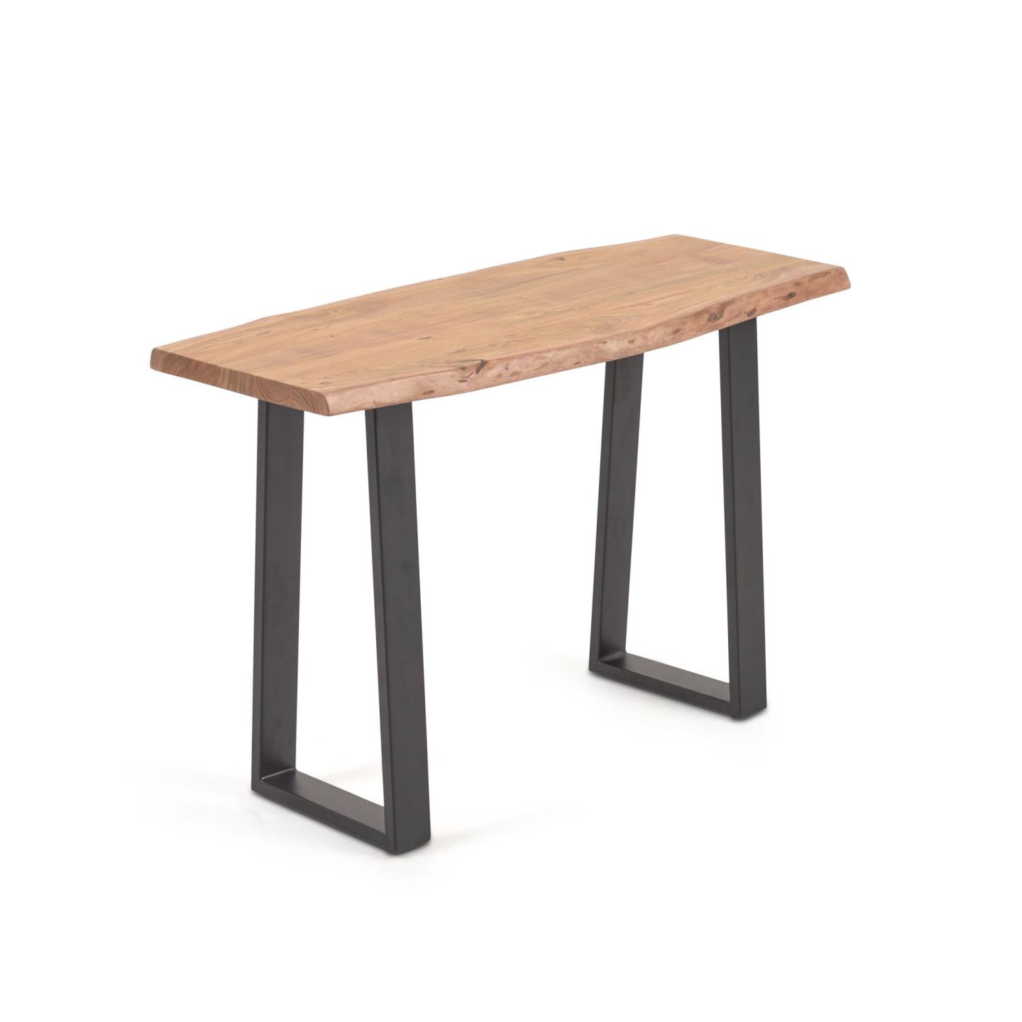 Alaia console table in solid acacia wood with natural finish, 115 x 40 cm